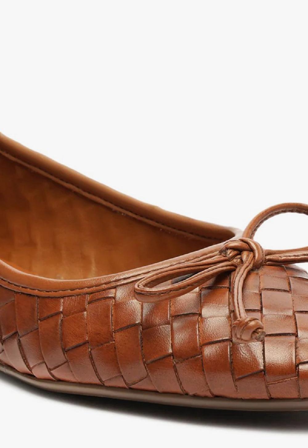 Schutz Arissa Honey Peach Leather Ballet Flat