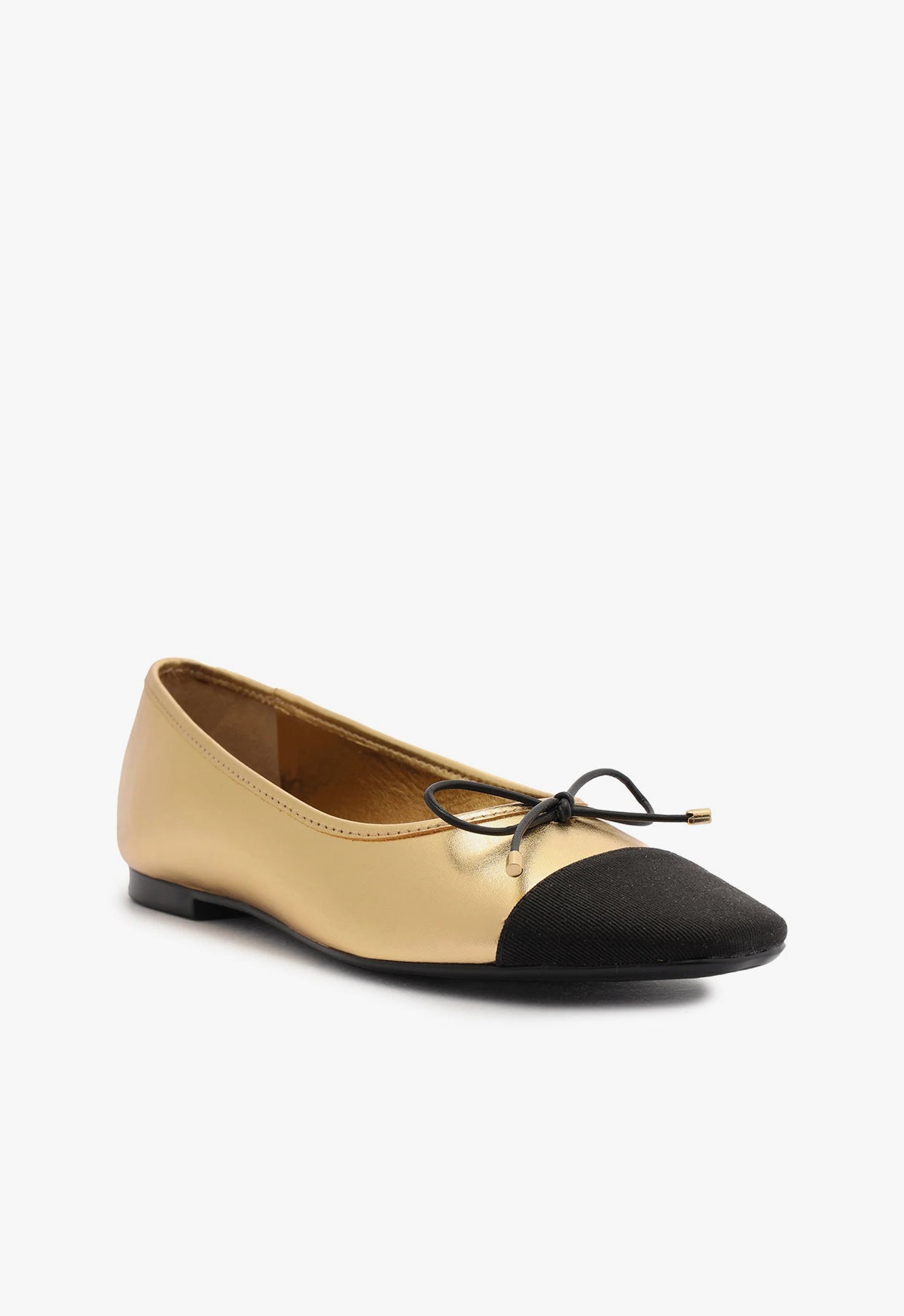 Schutz Arissa Metallic Leather Flat