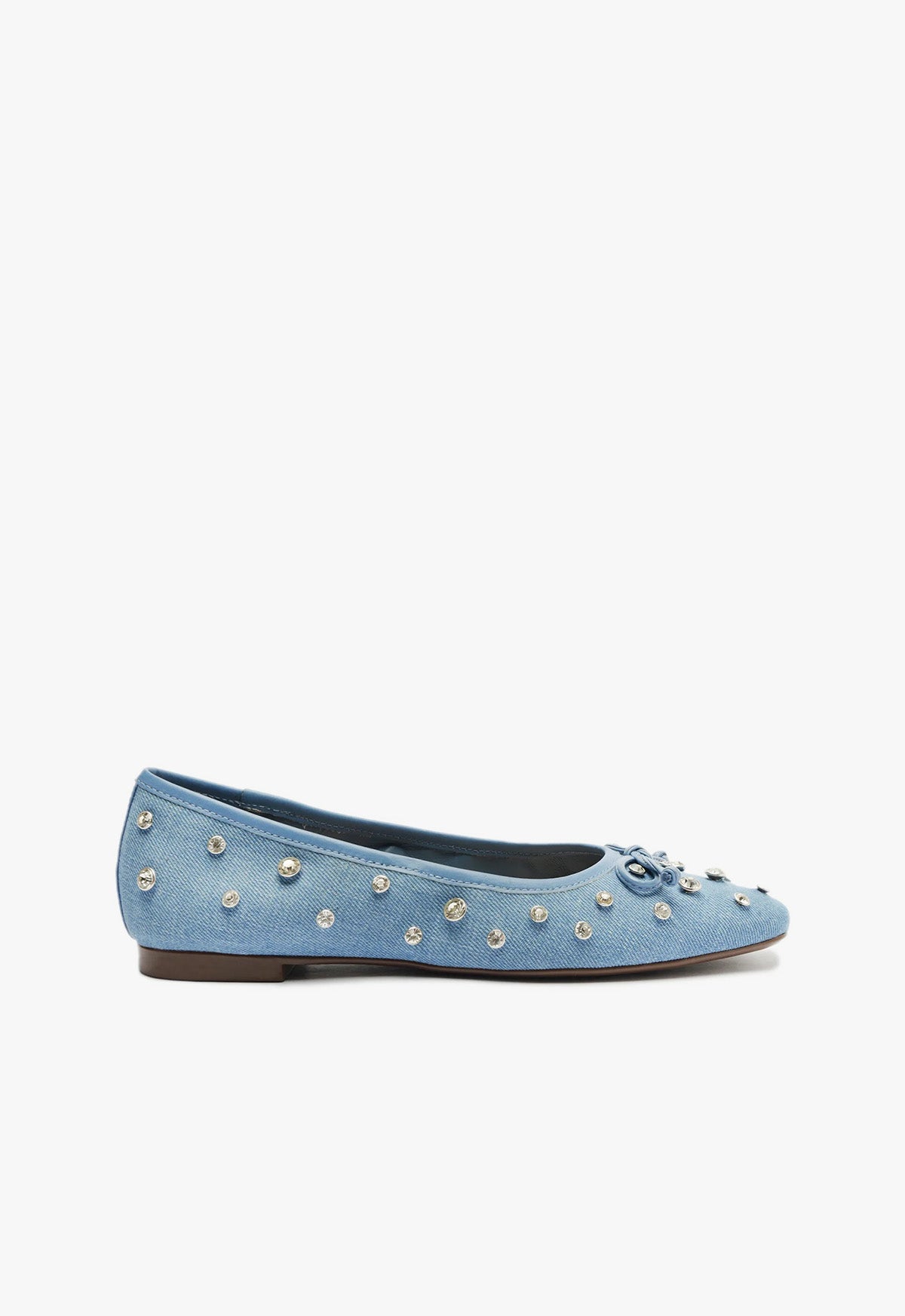 schutz Arissa Shine Denim Flat