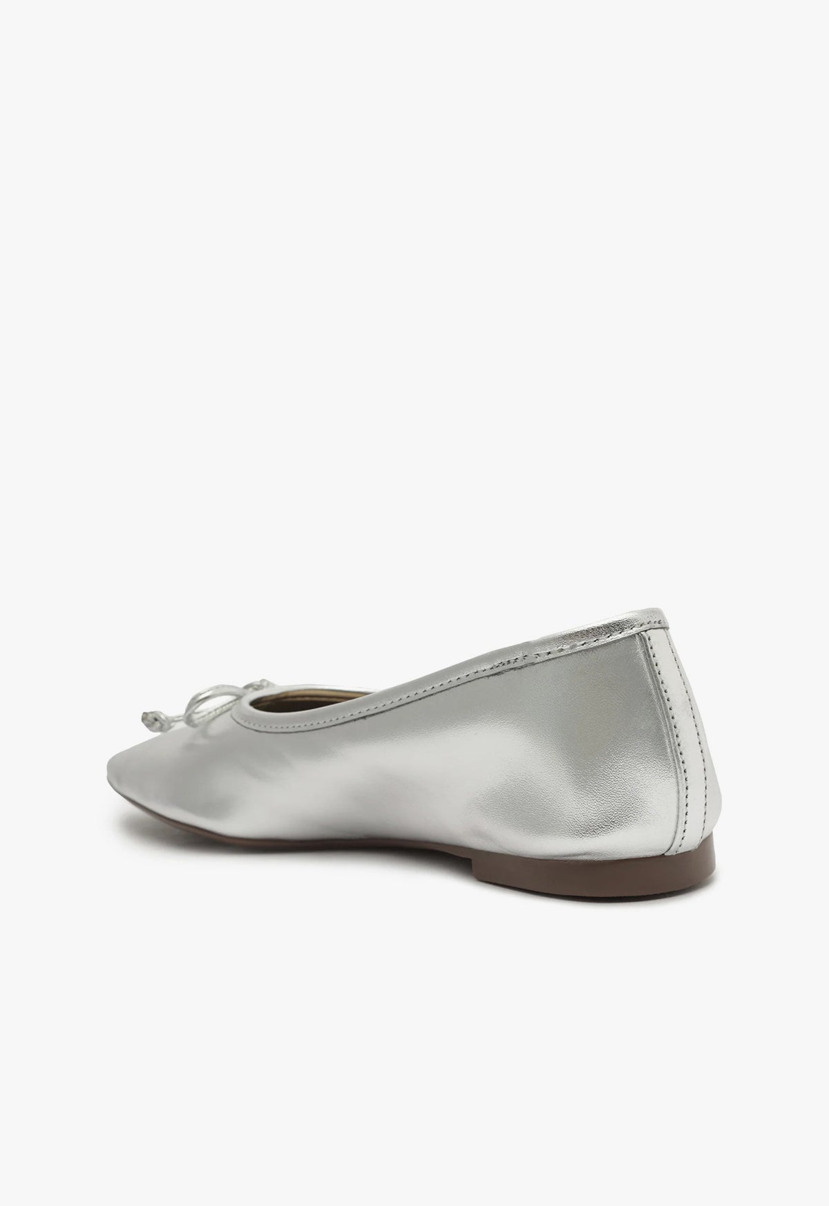 Schutz Arissa Silver Leather Ballet Flat