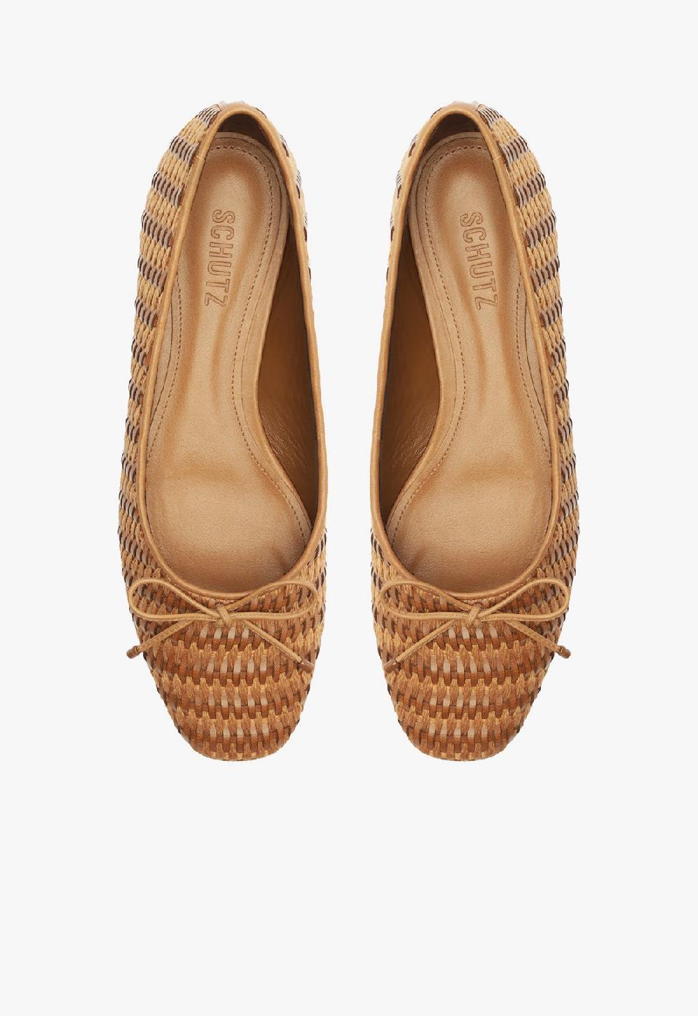 Schutz Arissa Straw Ballet Flat