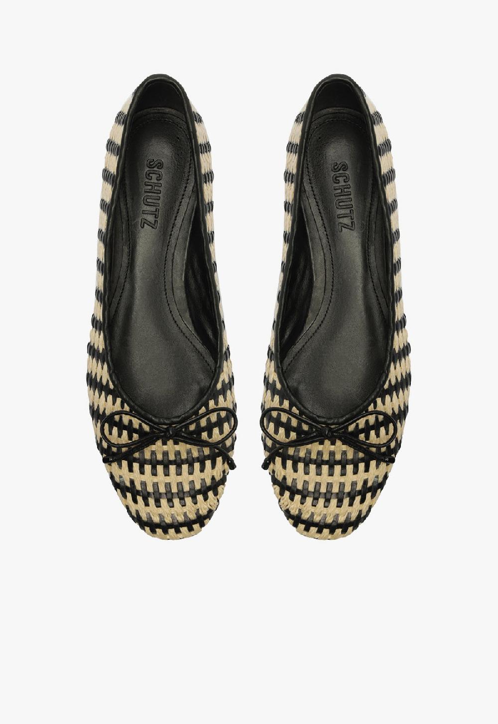 Schutz Arissa Straw Ballet Flat