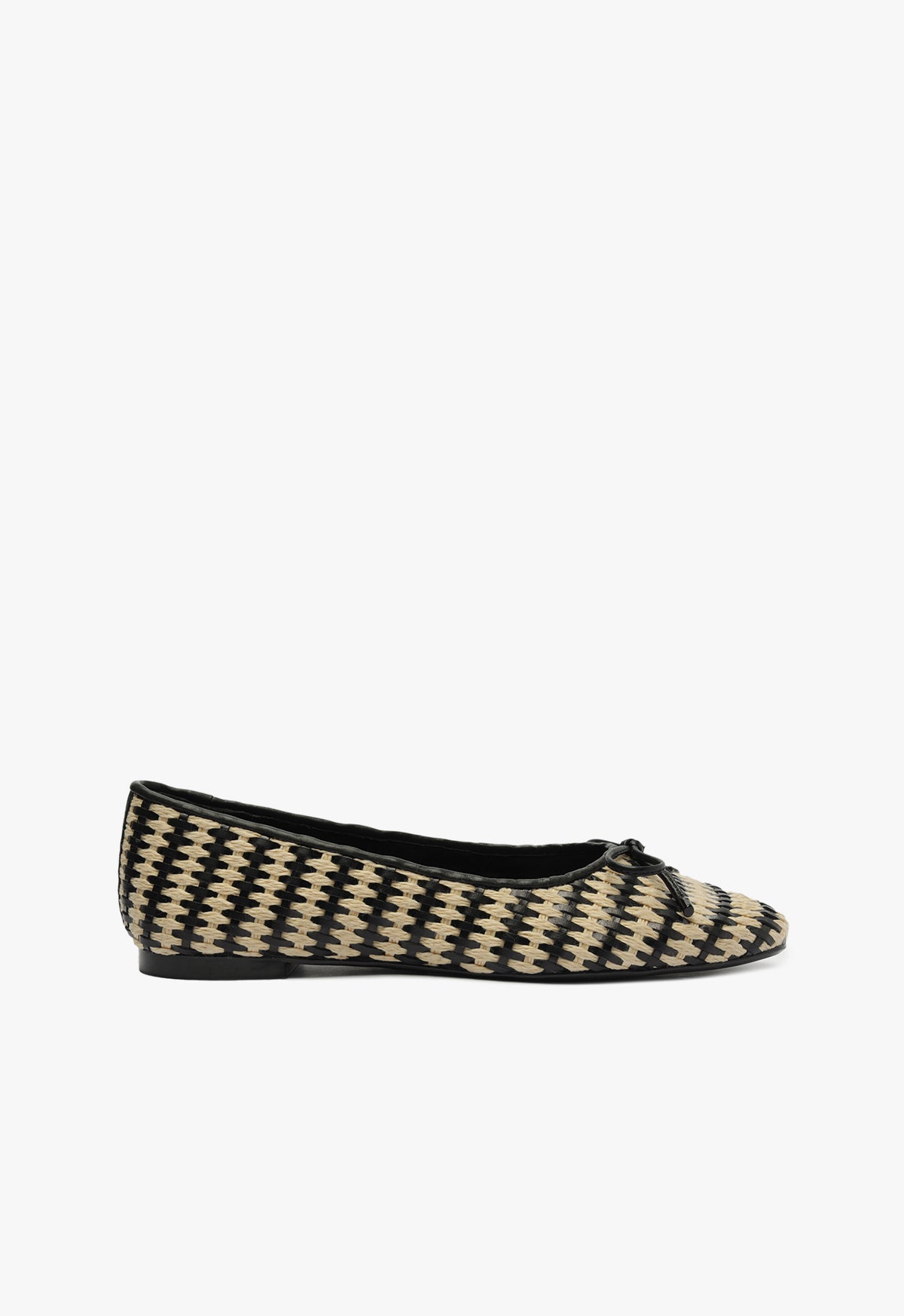 schutz Arissa Straw Ballet Flat