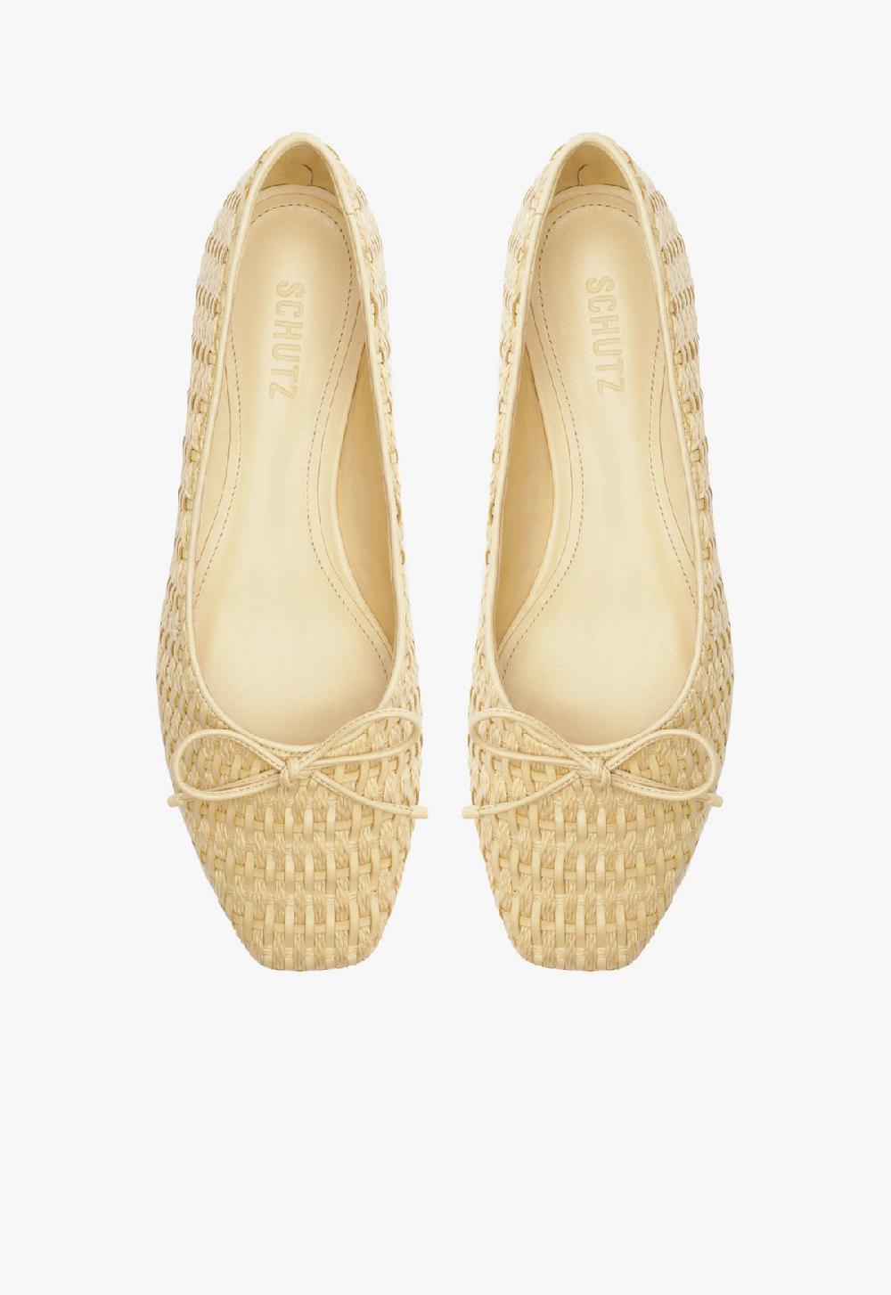 Schutz Arissa Straw Ballet Flat