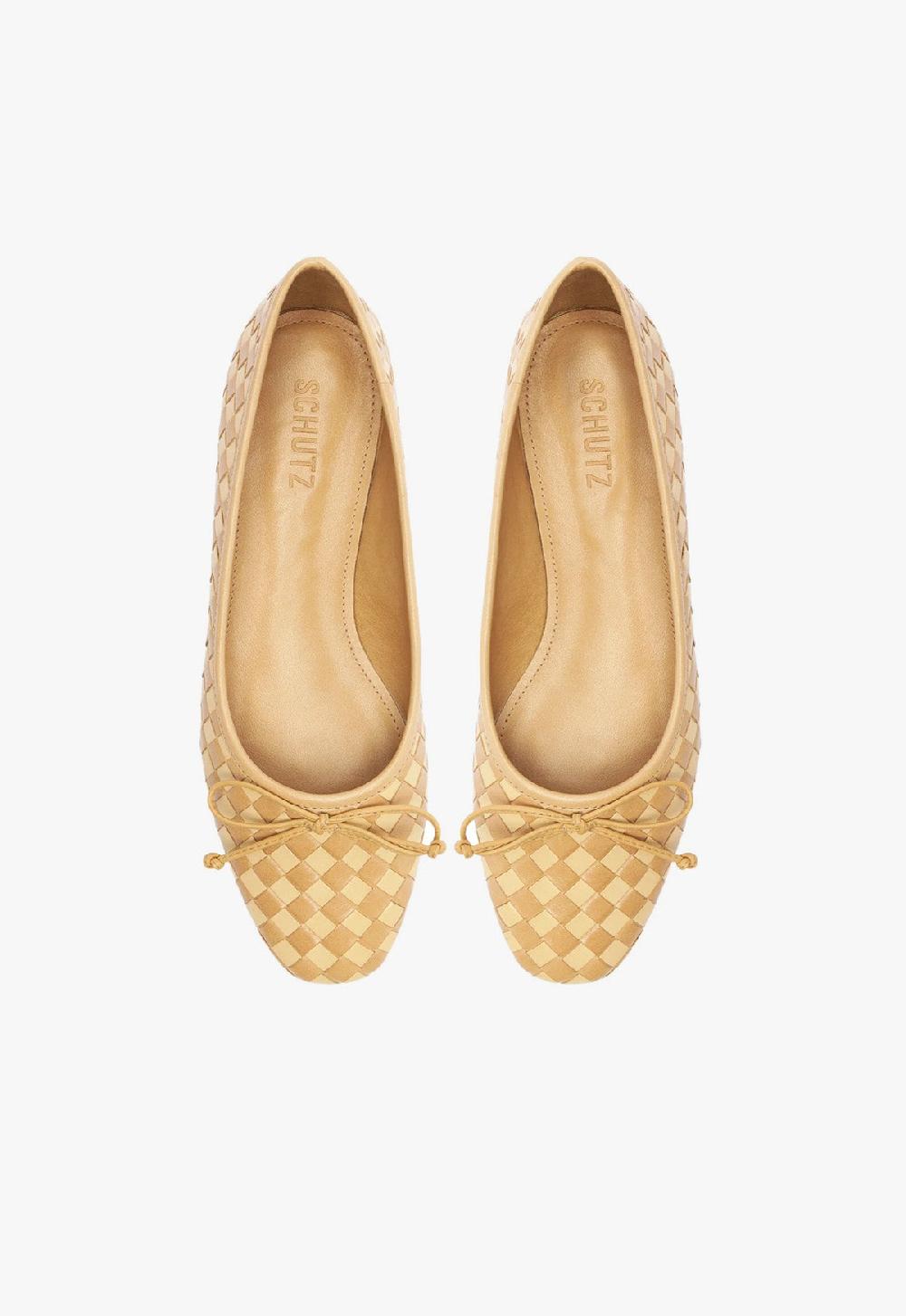 Schutz Arissa Woven Leather Flat