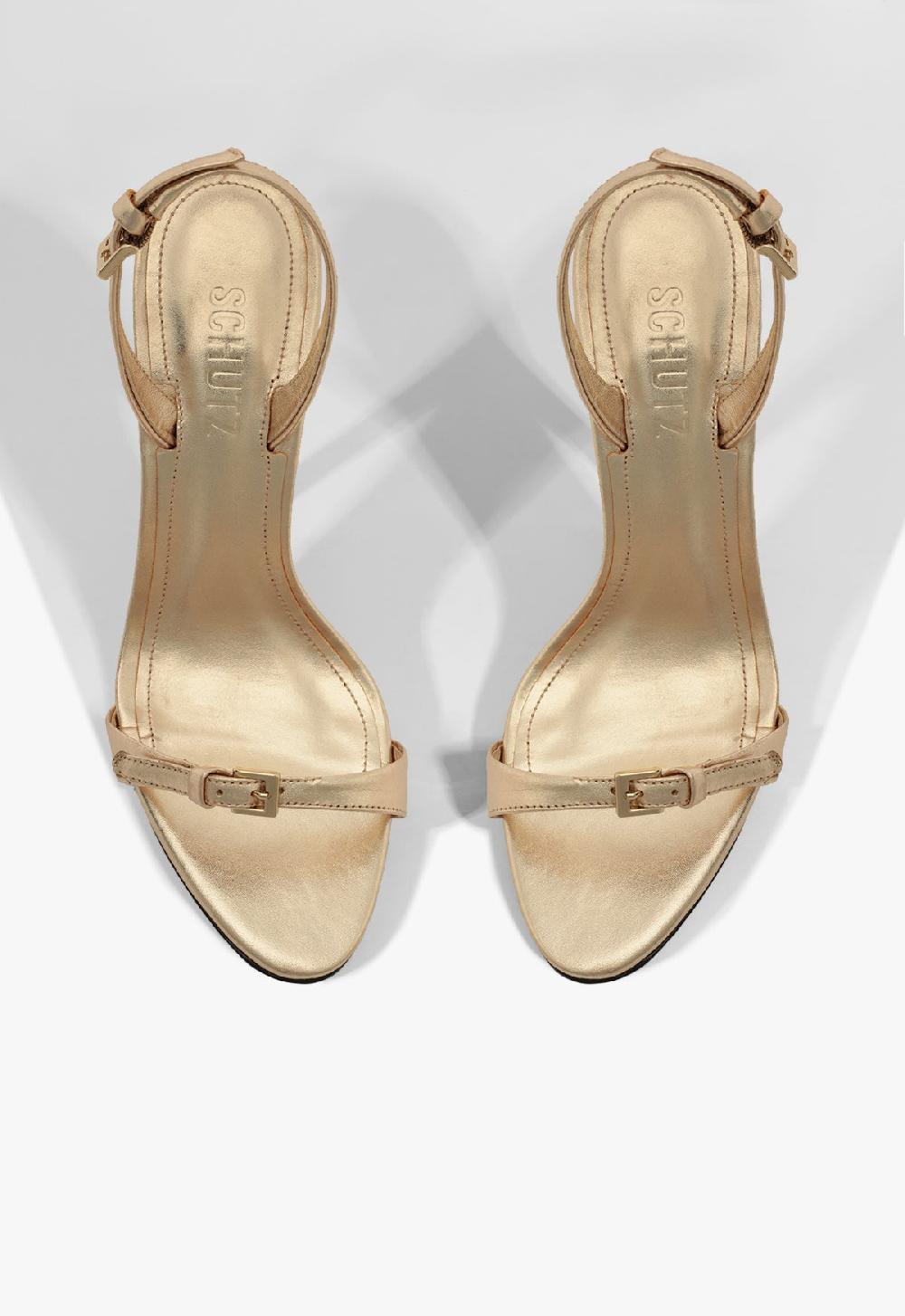 Schutz Aurora Sling Metallic Sandal