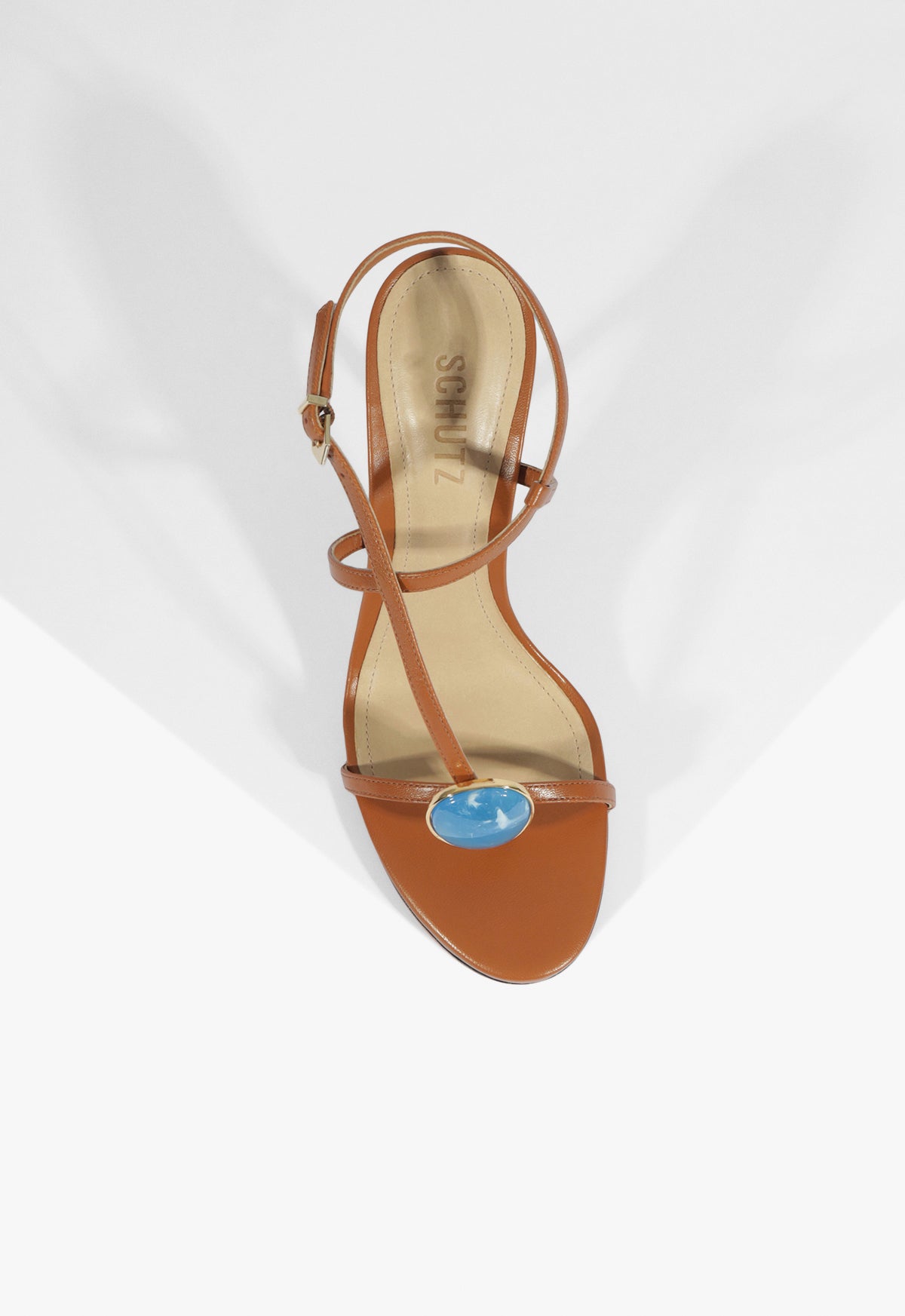 Schutz Azure Embellished Leather Sandal