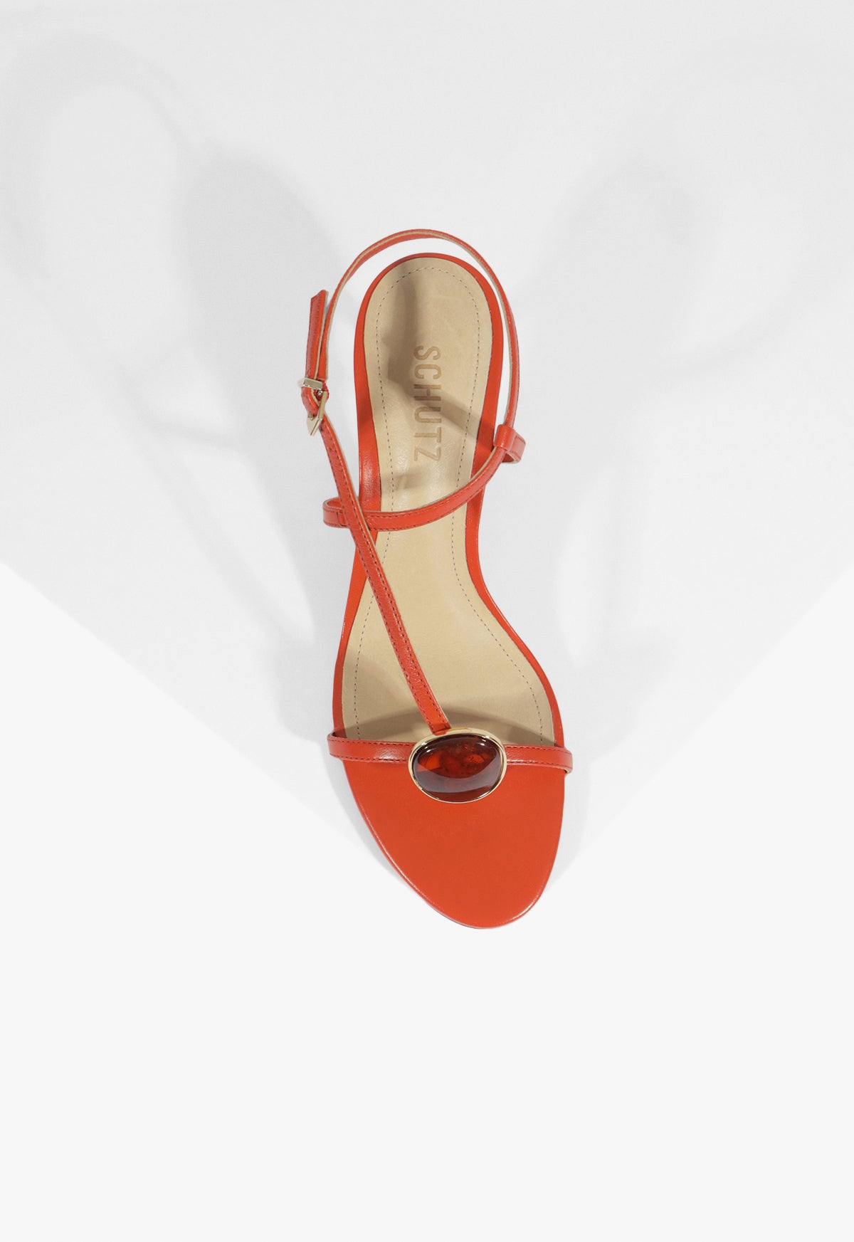 Schutz Azure Mid Embellished Leather Sandal