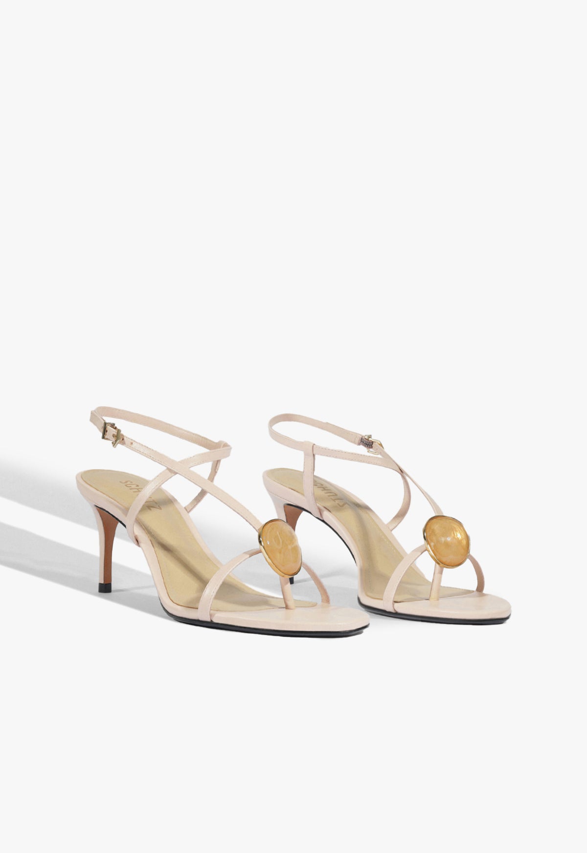 Schutz Azure Mid Embellished Leather Sandal