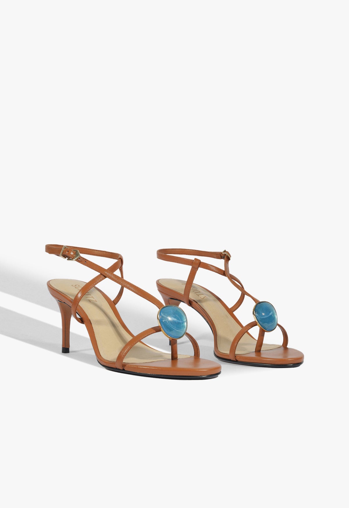 Schutz Azure Mid Embellished Leather Sandal