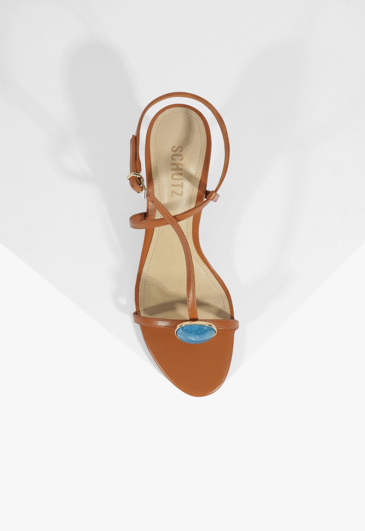 Schutz Azure Mid Embellished Leather Sandal