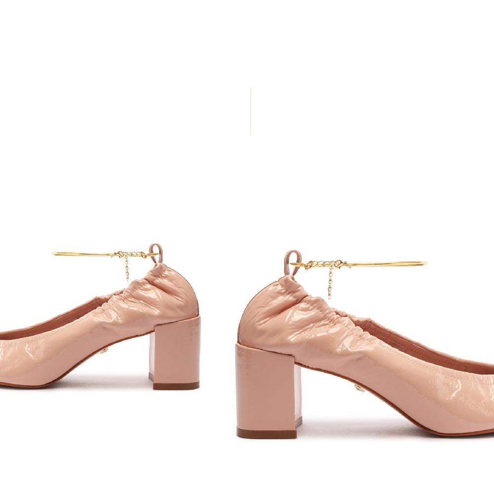 Schutz Bethany Mid Block Leather Pump