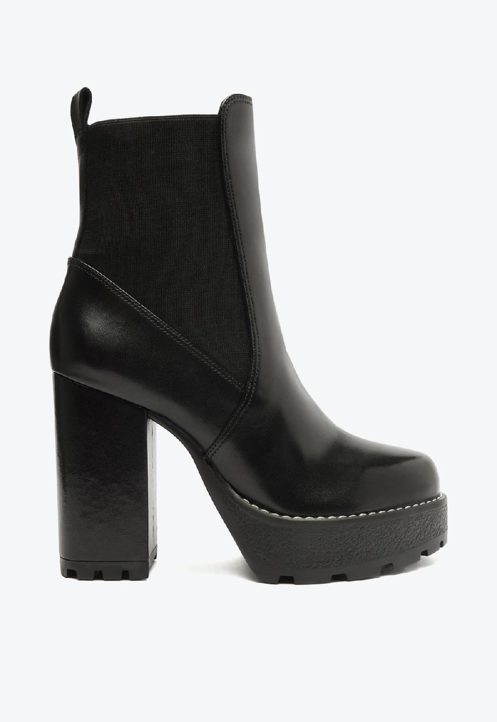 schutz Billie Platform Leather Bootie