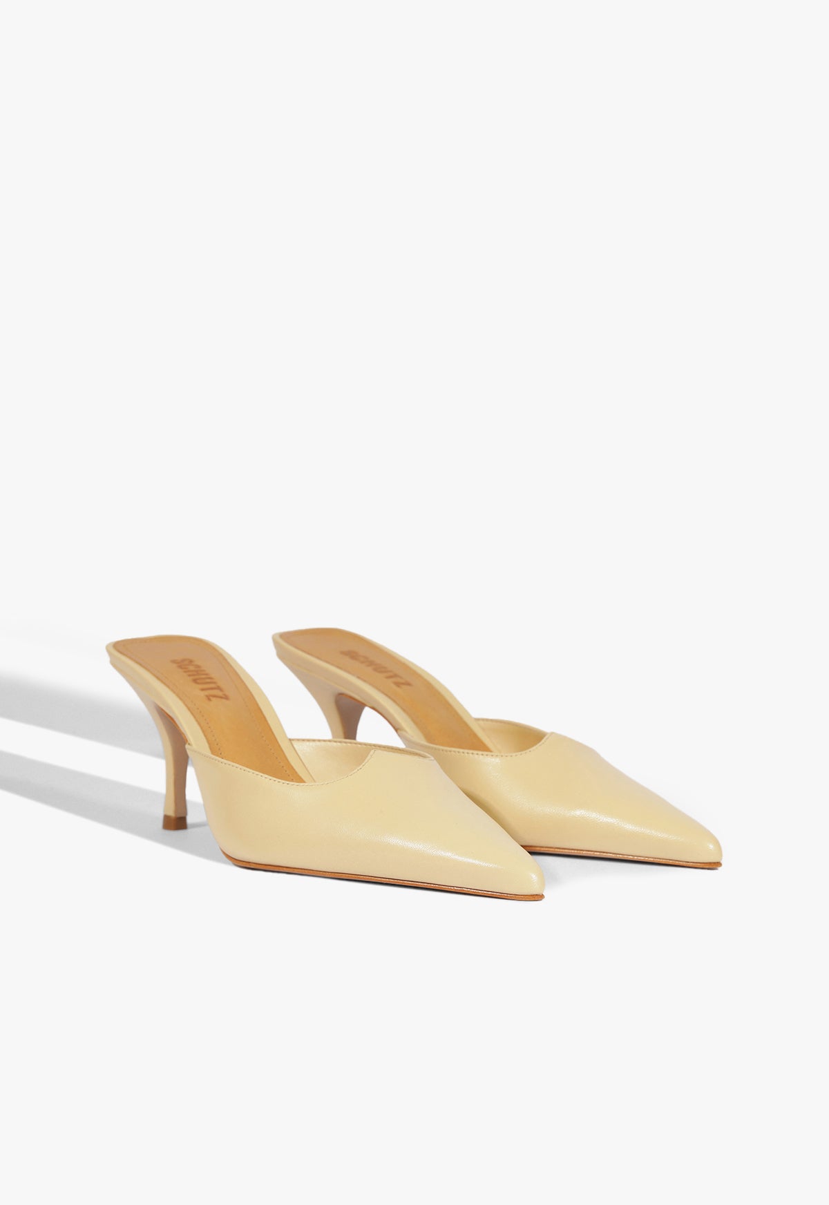 Schutz Buffy Mid Stiletto Beige Pump