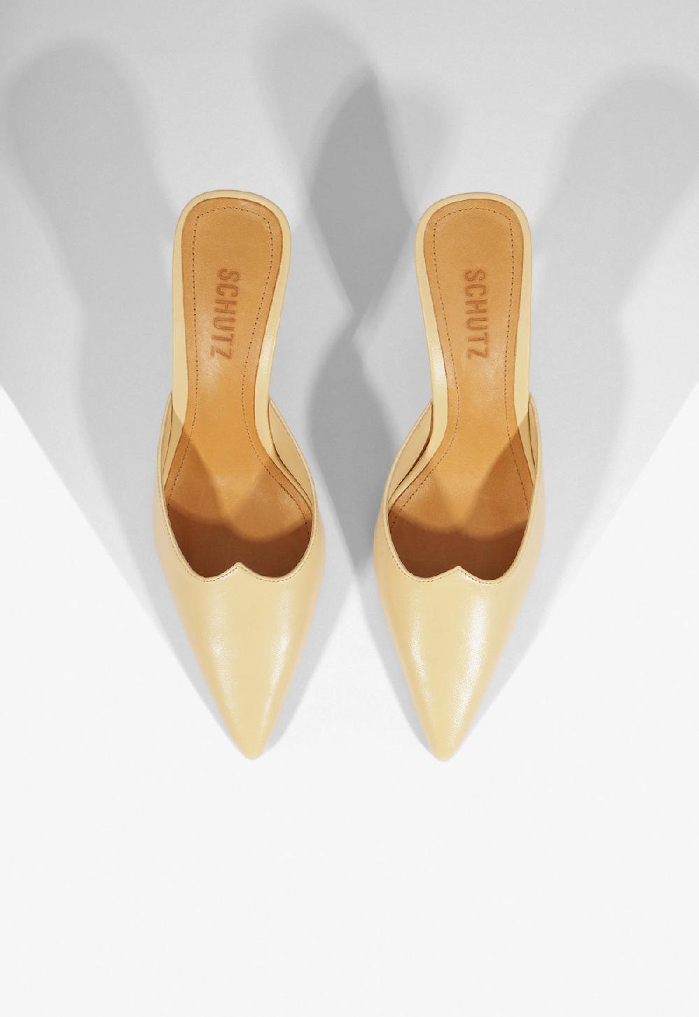 Schutz Buffy Mid Stiletto Beige Pump