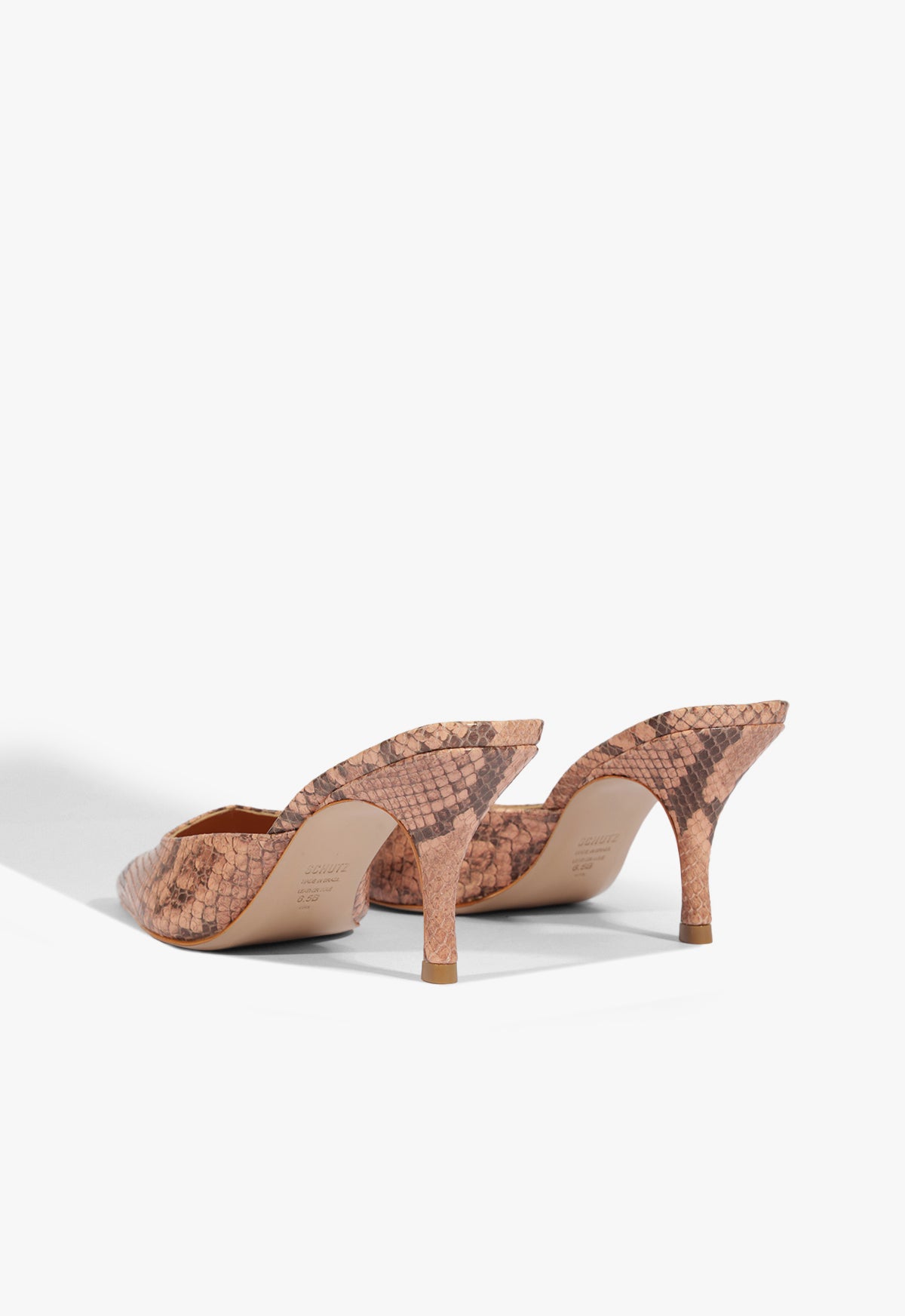 Schutz Buffy Mid Stiletto Snake Pump