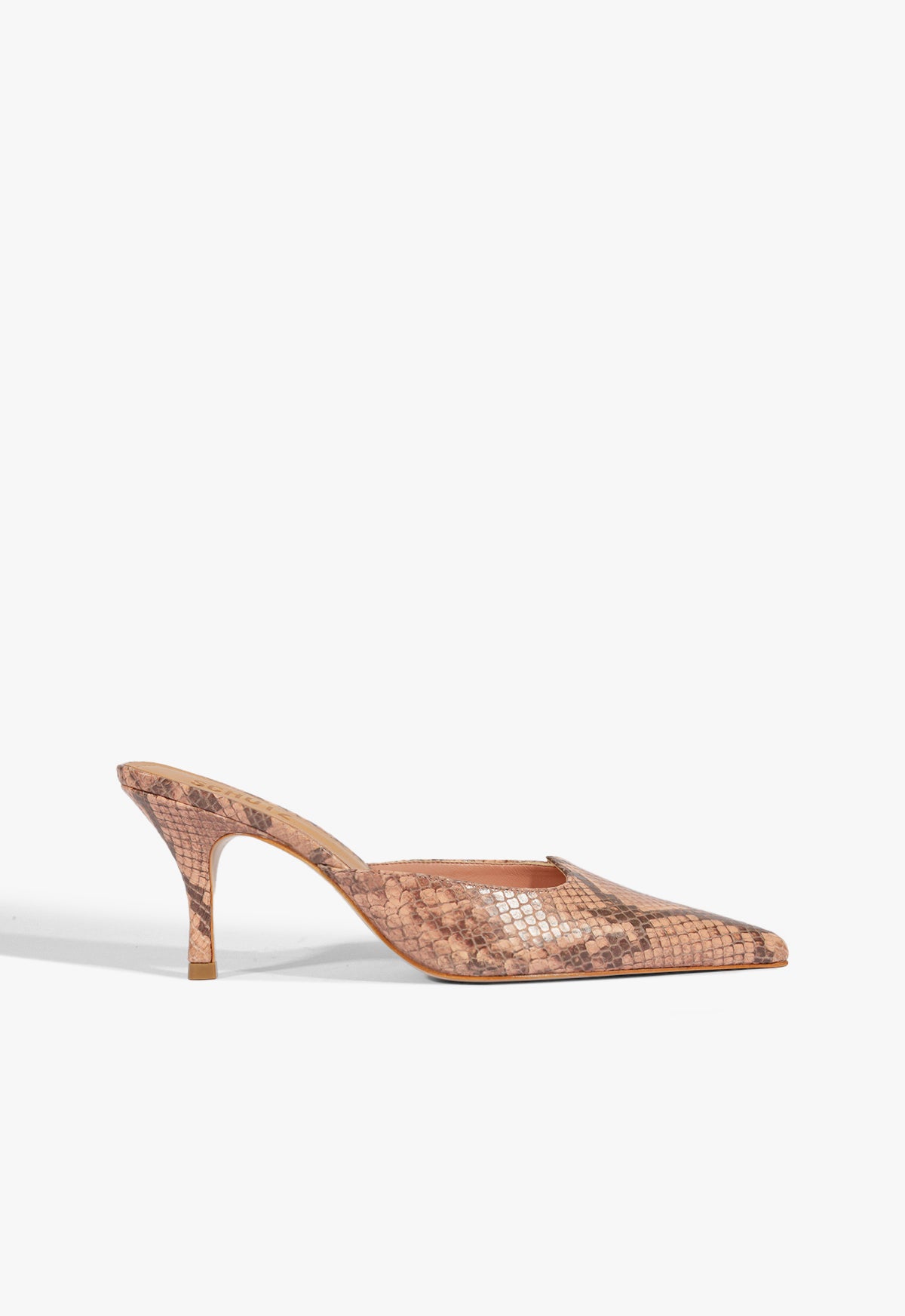 schutz Buffy Mid Stiletto Snake Pump