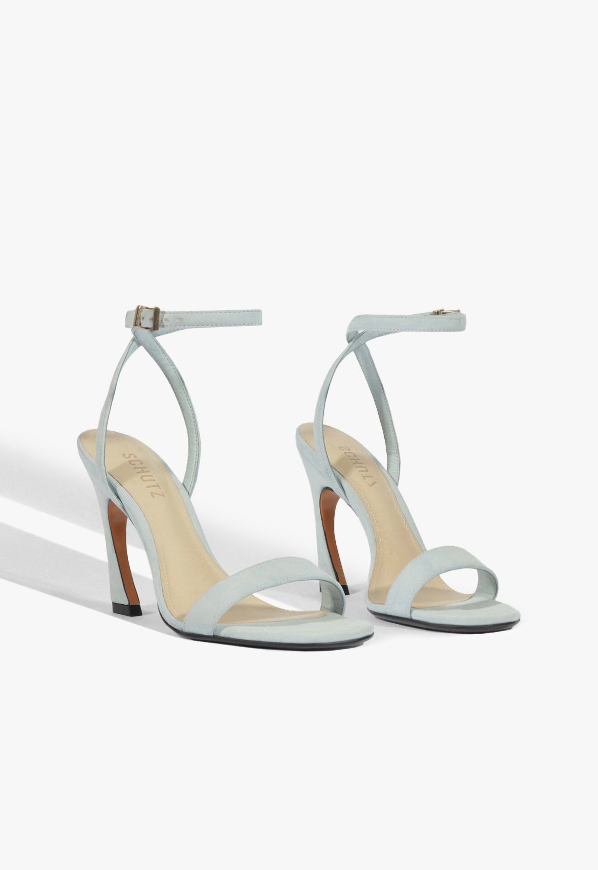 Schutz Cadey-Lee Curve Lace Suede Sandal