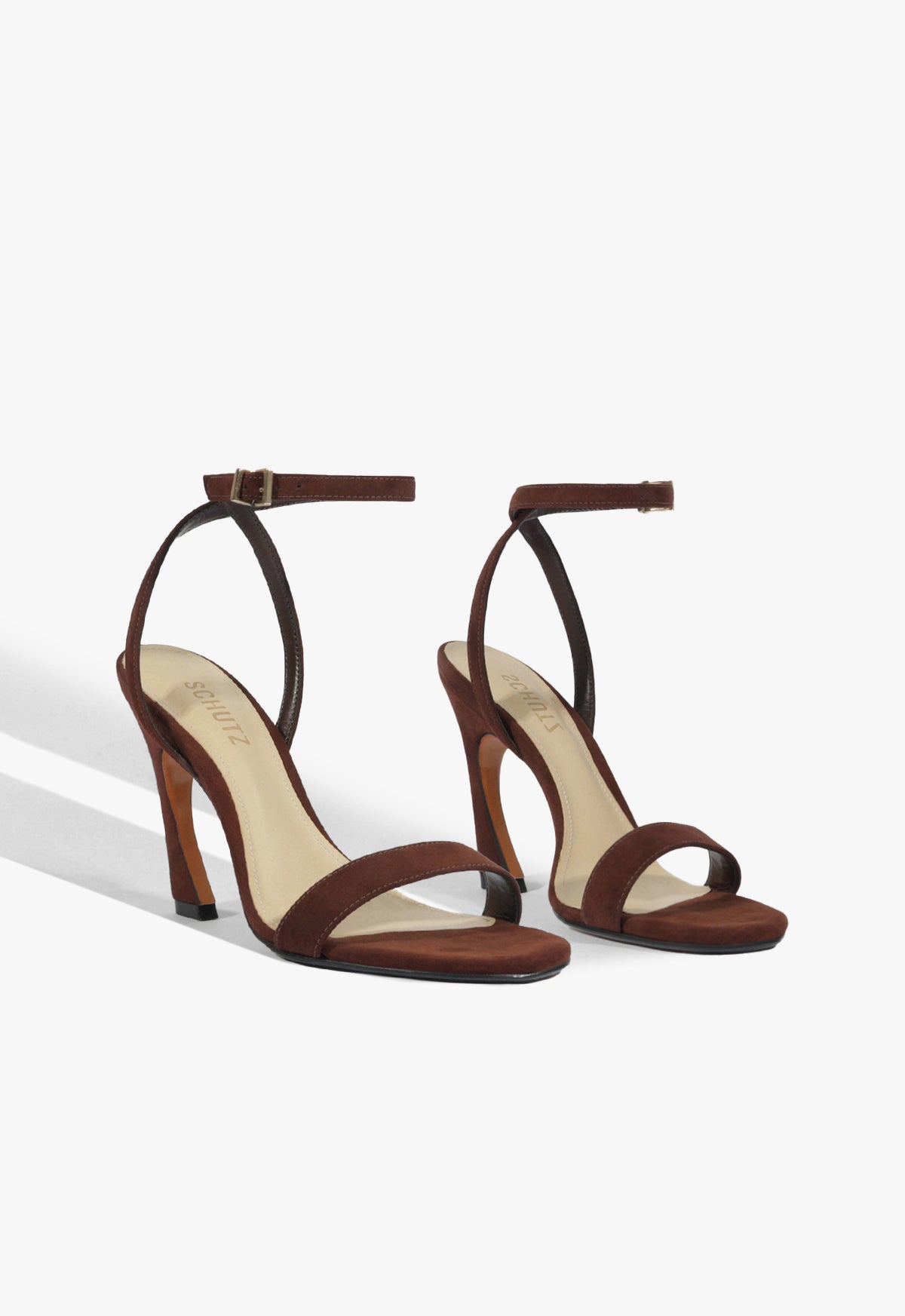 Schutz Cadey-Lee Curve Lace Suede Sandal