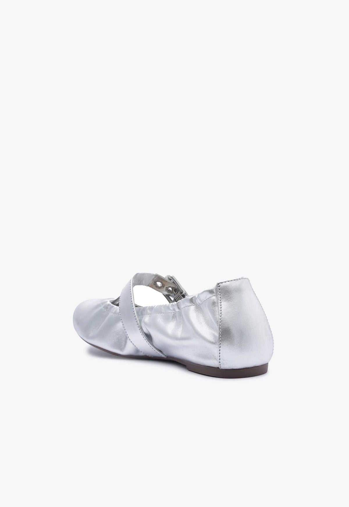 Schutz Calita Metallic Leather Flat