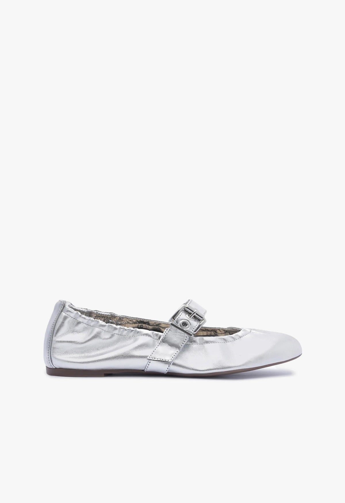 schutz Calita Metallic Leather Flat