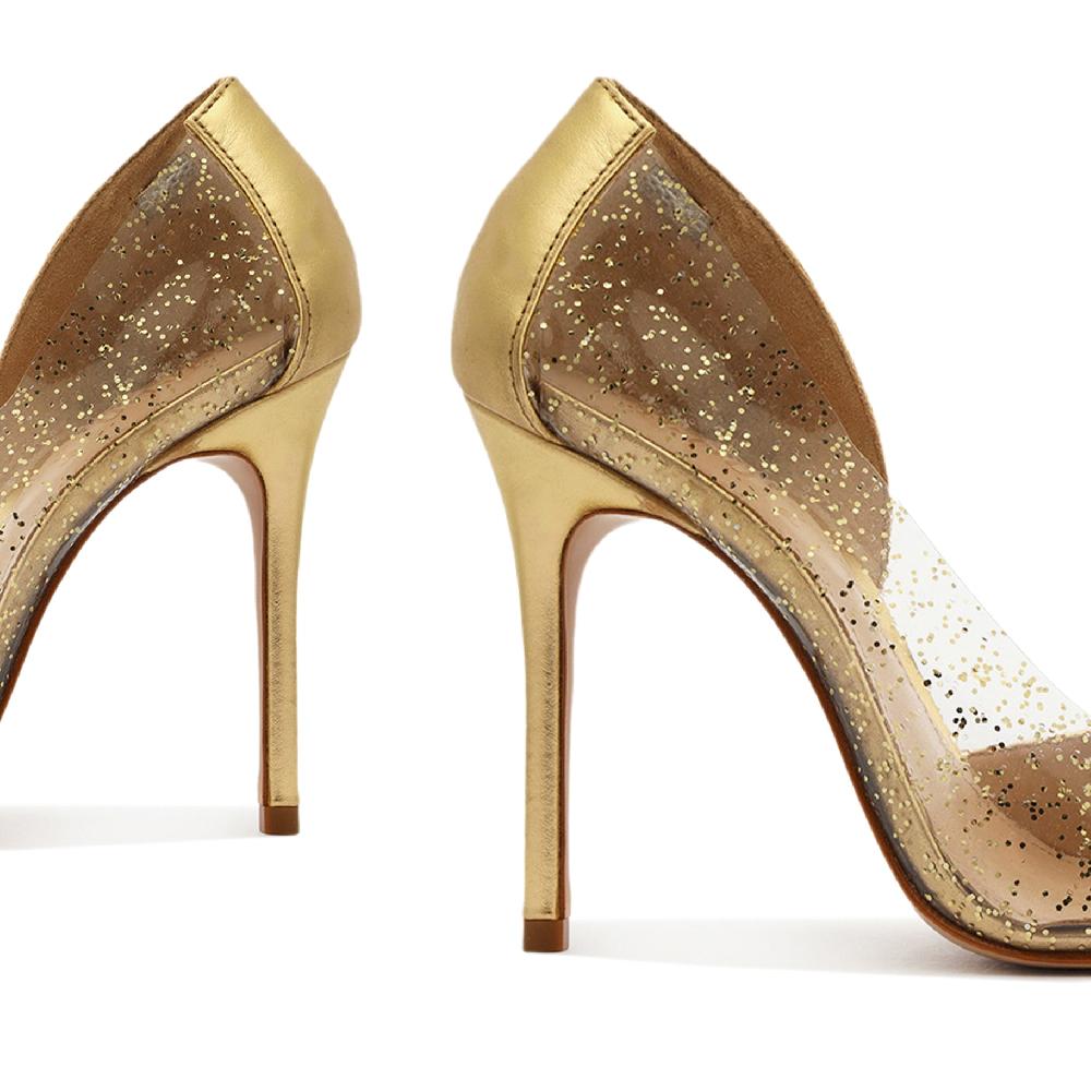 Schutz Cheslie Metallic Nappa & Vinyl Pump