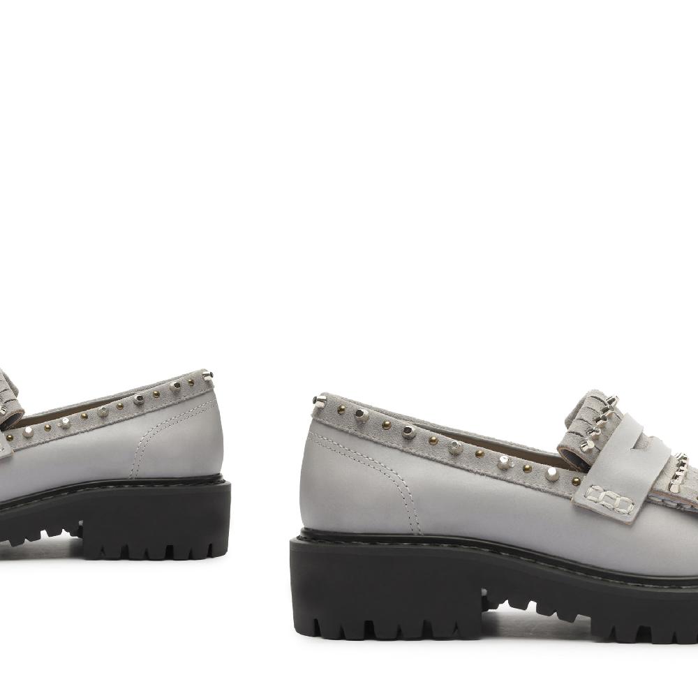 Schutz Christie Fringes Leather Flat