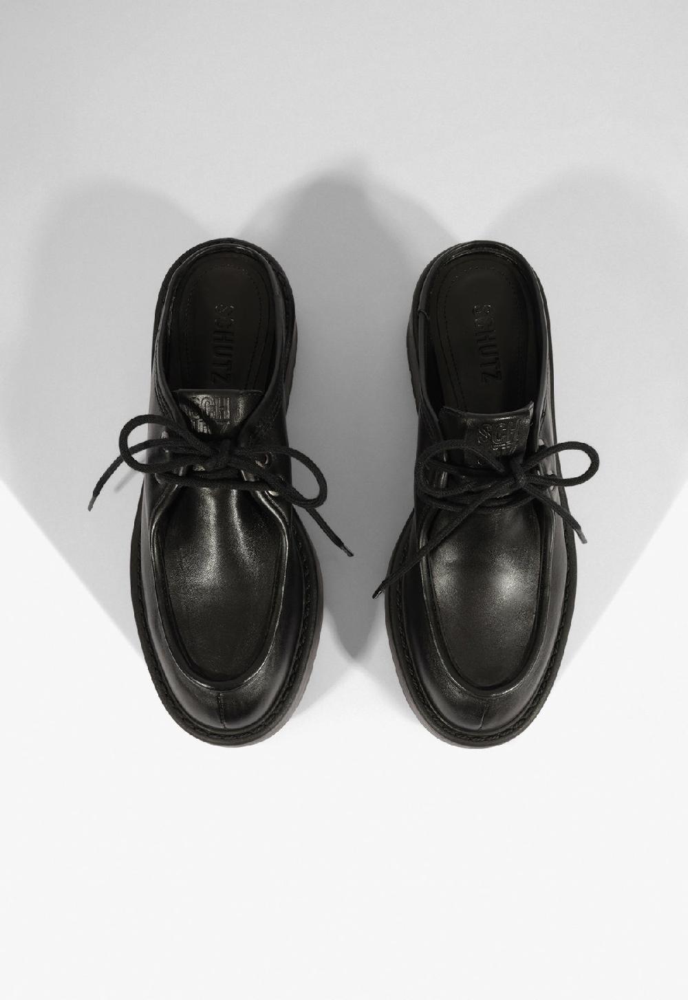 Schutz Cia Mule Leather Flat