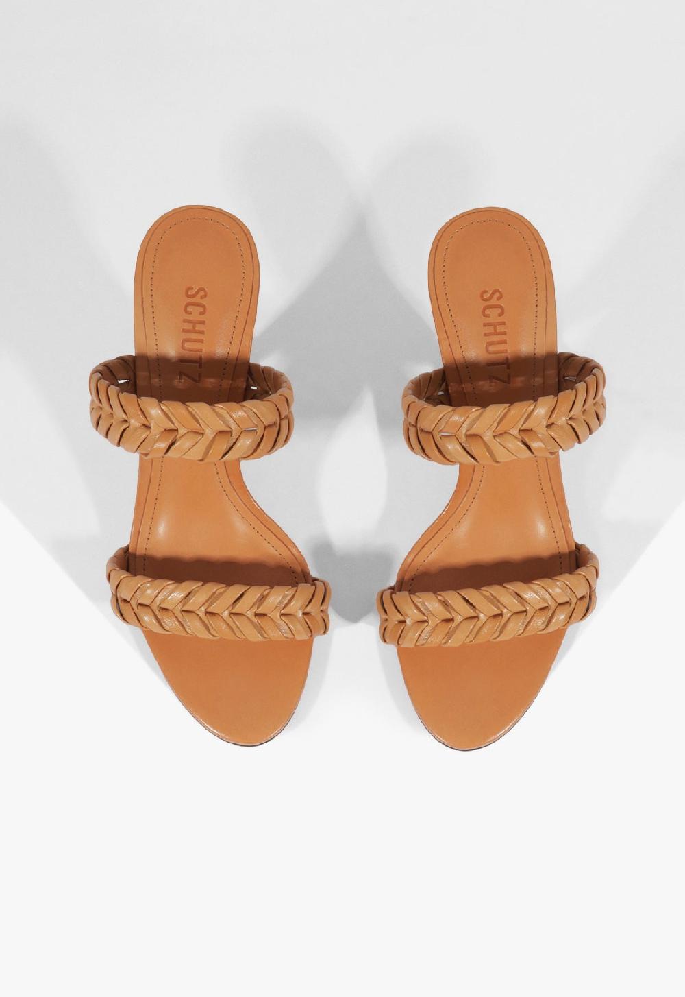 Schutz Cipri Mule Leather Sandal