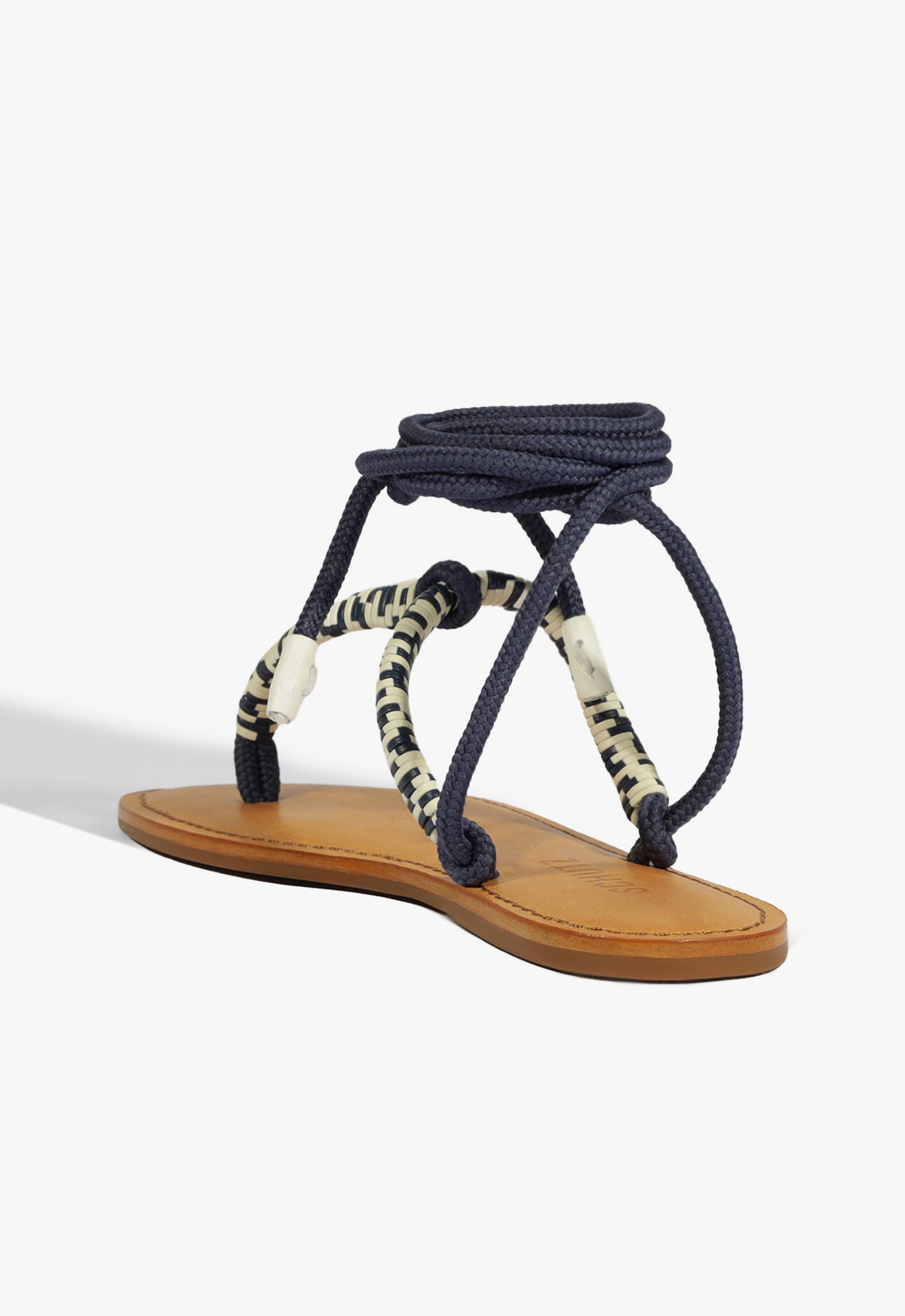 Schutz Claire Blue Flat Sandal
