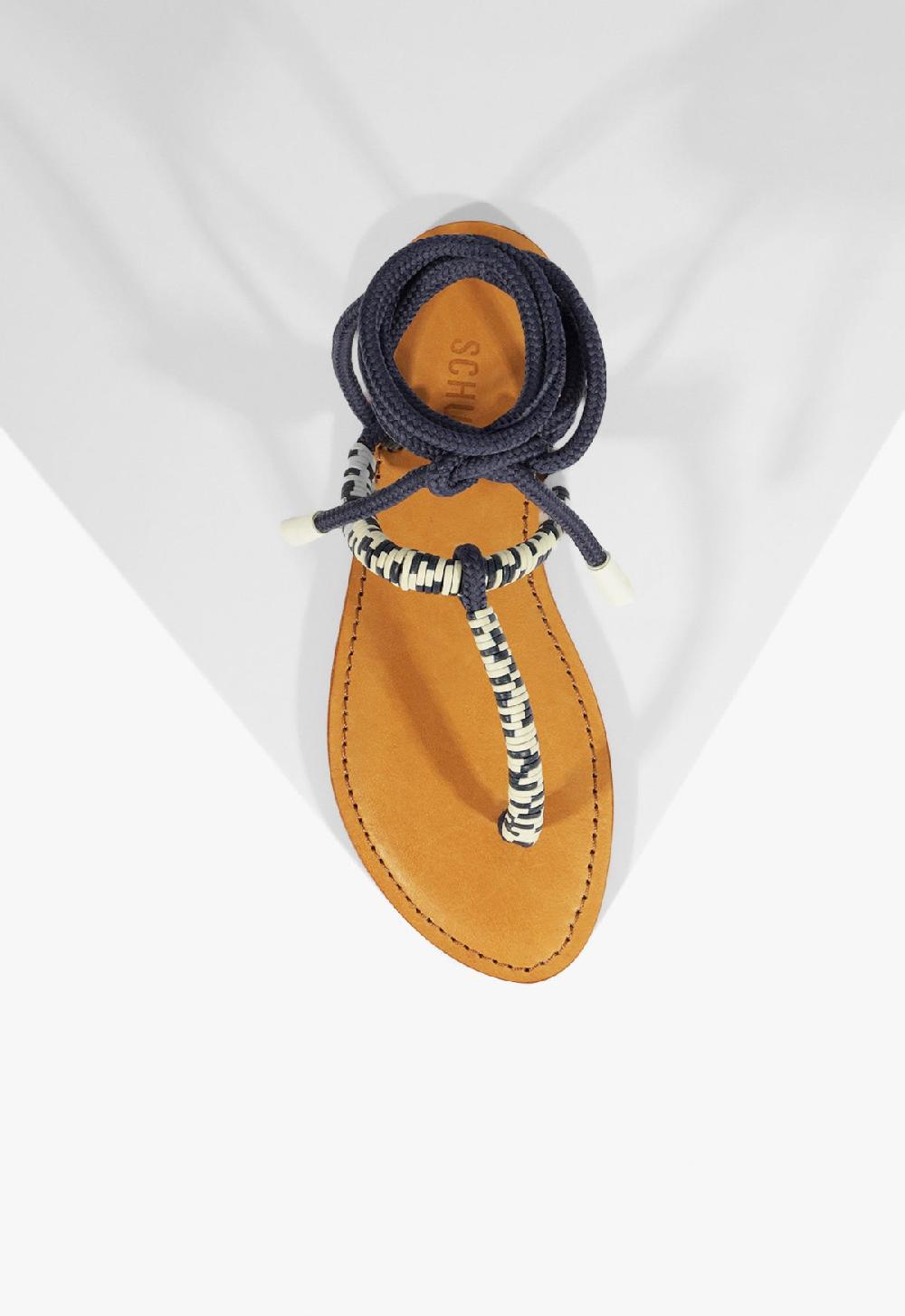 Schutz Claire Blue Flat Sandal