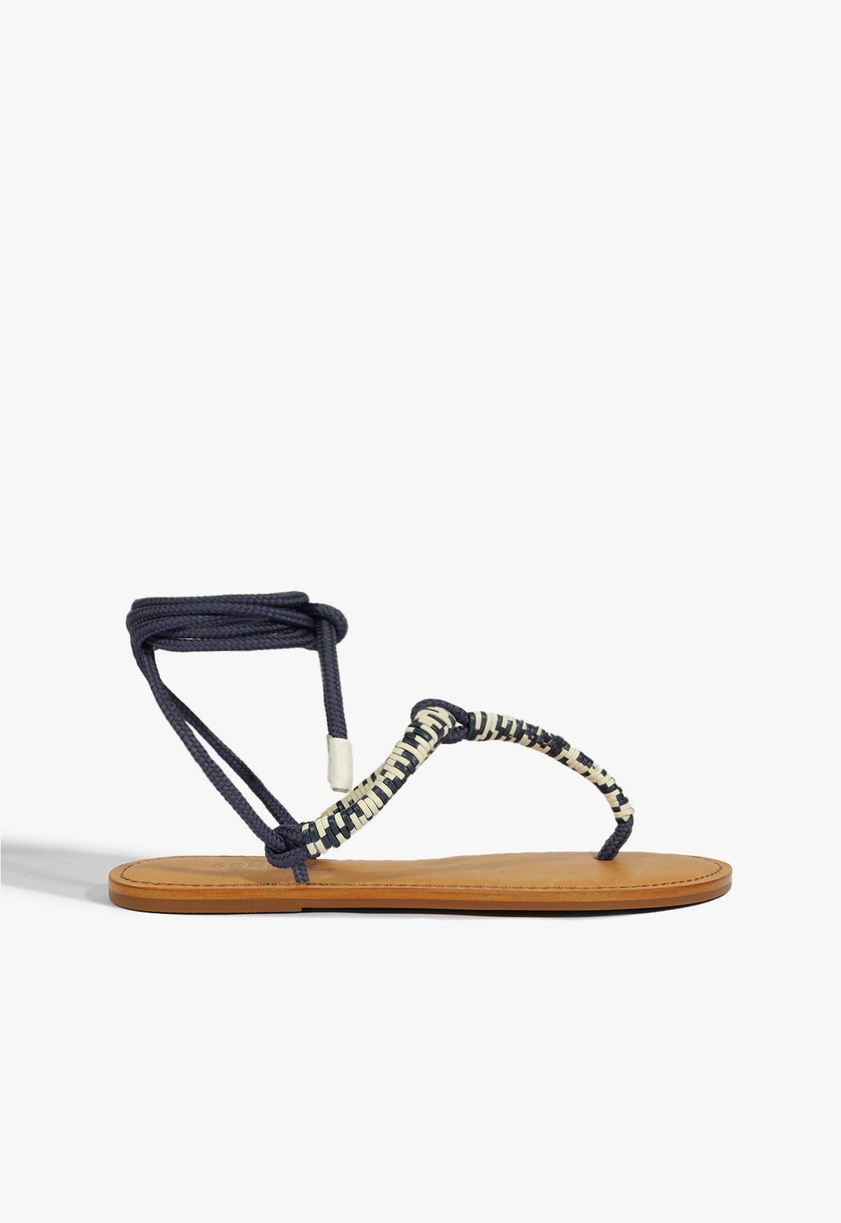 schutz Claire Blue Flat Sandal