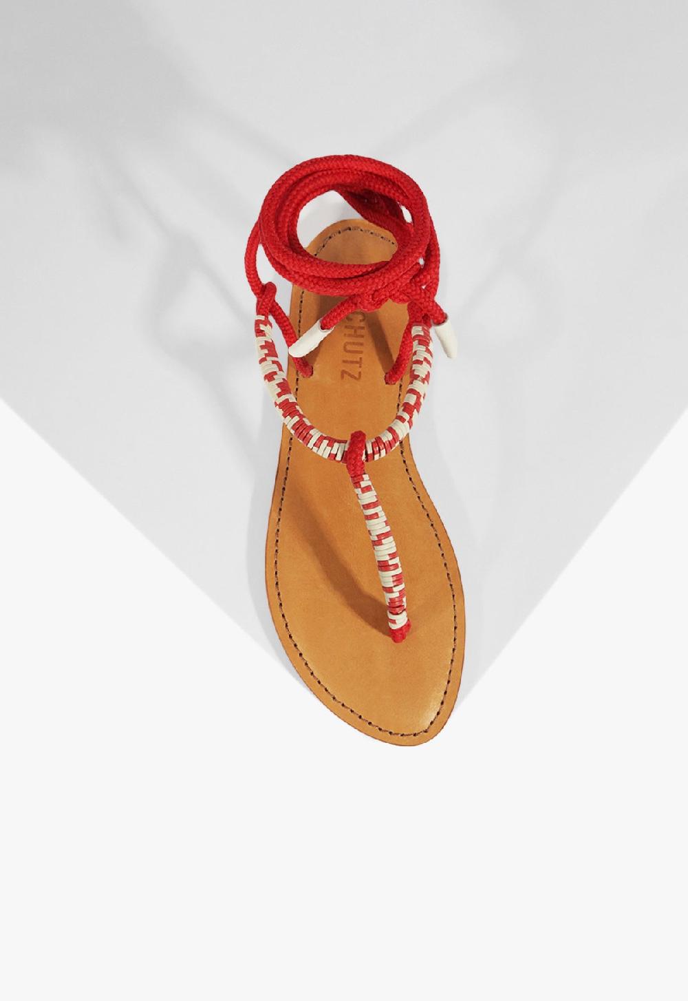 Schutz Claire Red Flat Sandal