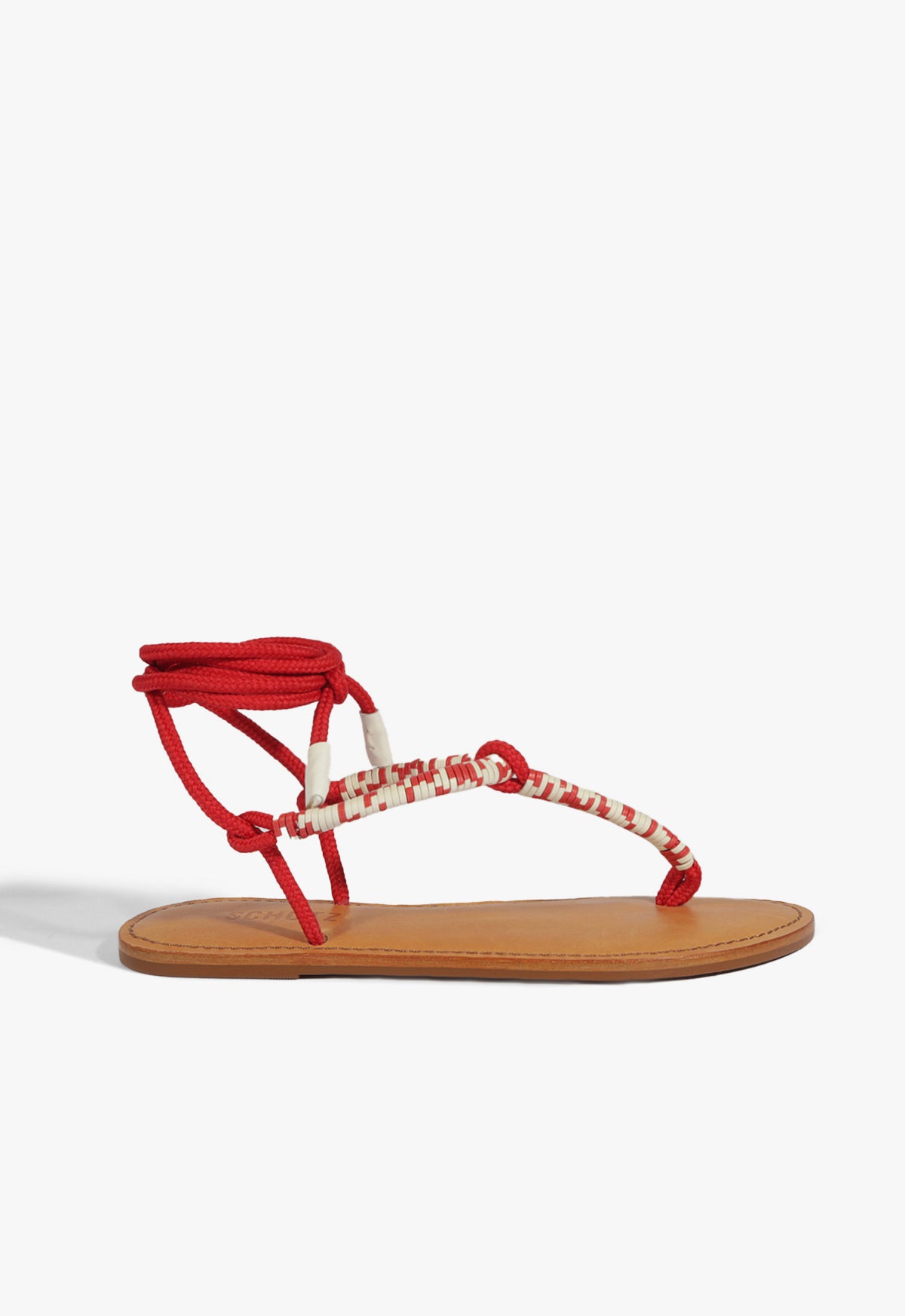 schutz Claire Red Flat Sandal