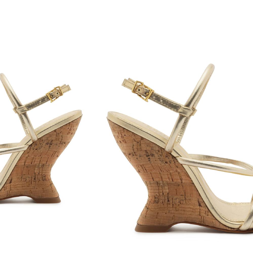 Schutz Daryl Metallic Leather Sandal