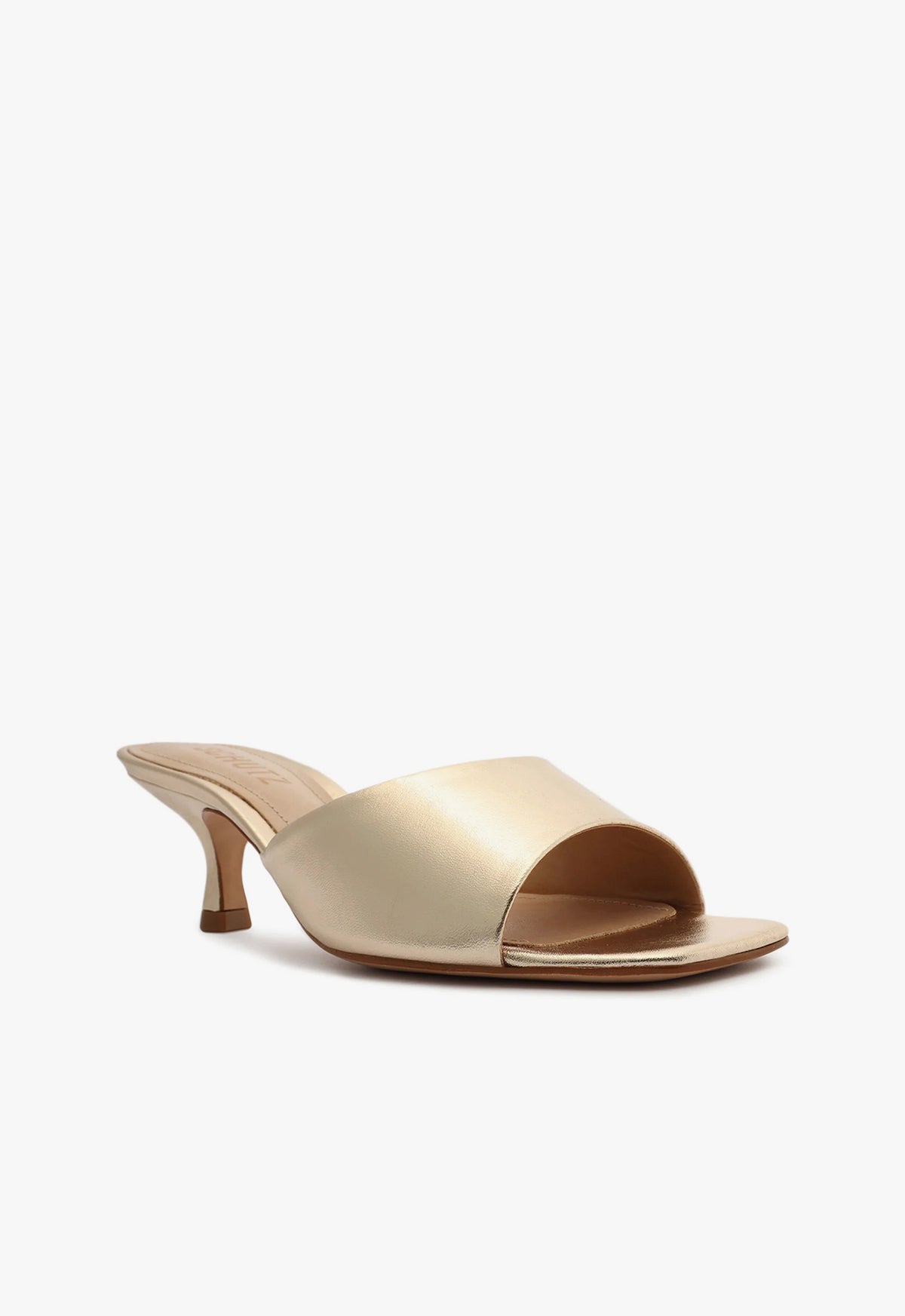 Schutz Dethalia Metallic Leather Sandal