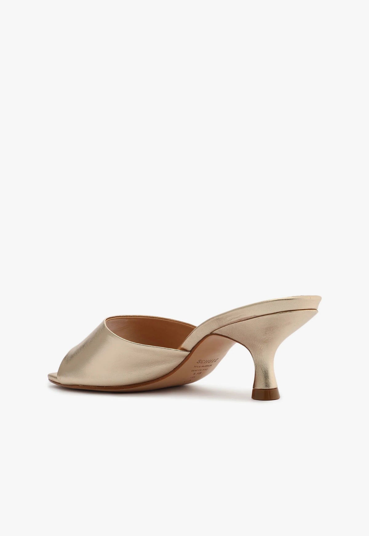 Schutz Dethalia Metallic Leather Sandal