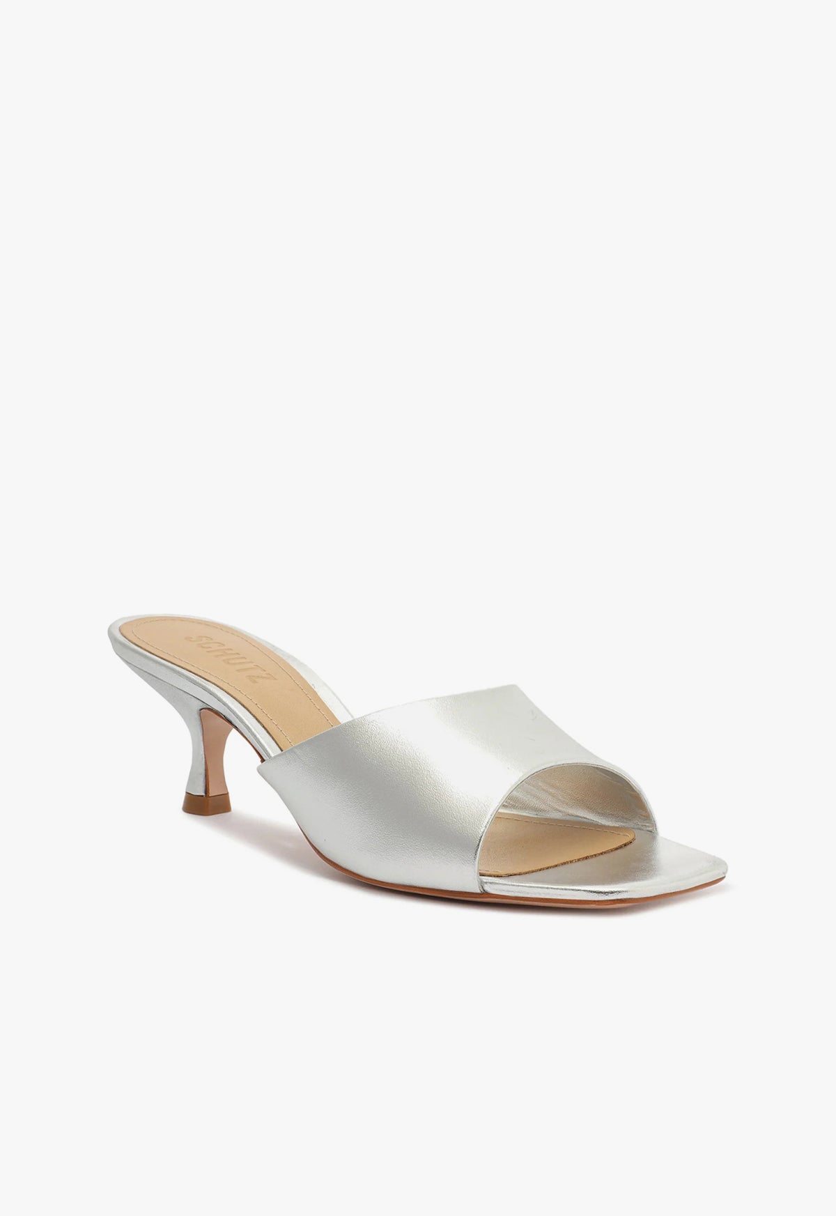 Schutz Dethalia Metallic Leather Sandal