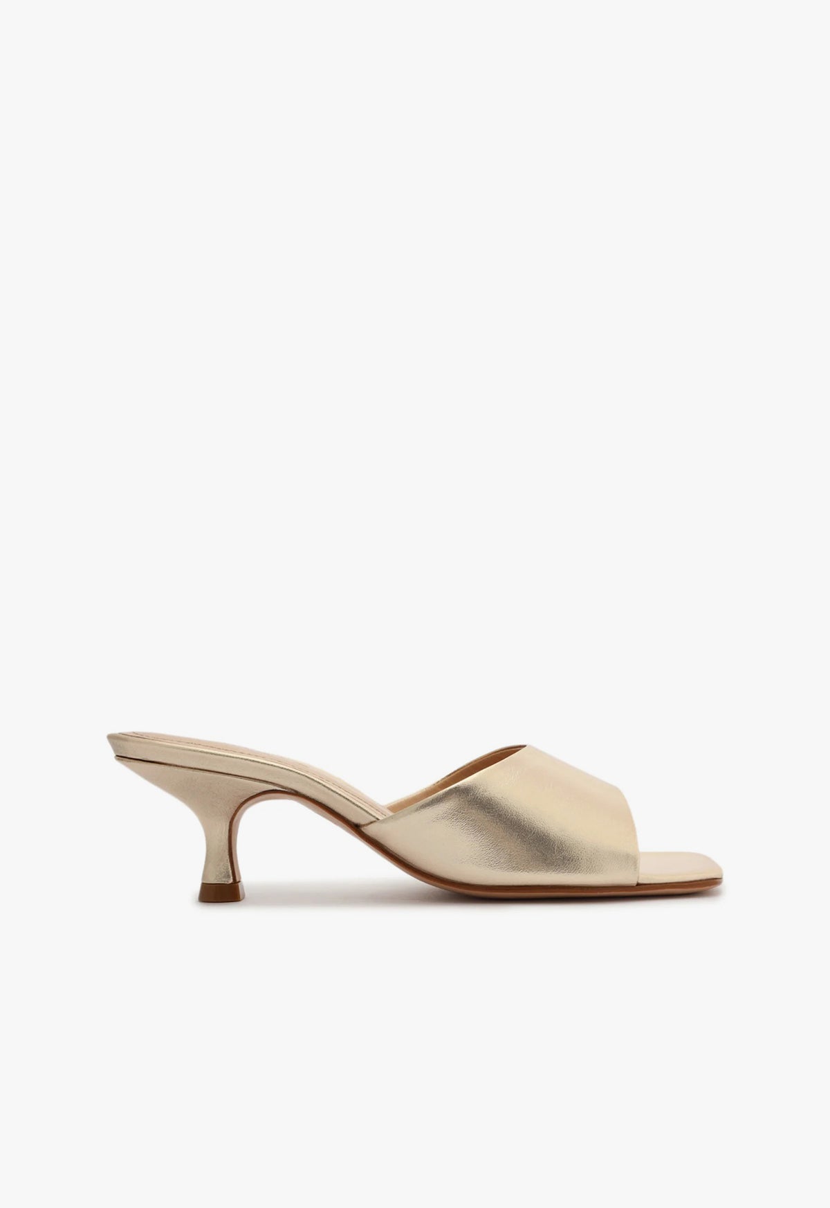 schutz Dethalia Metallic Leather Sandal