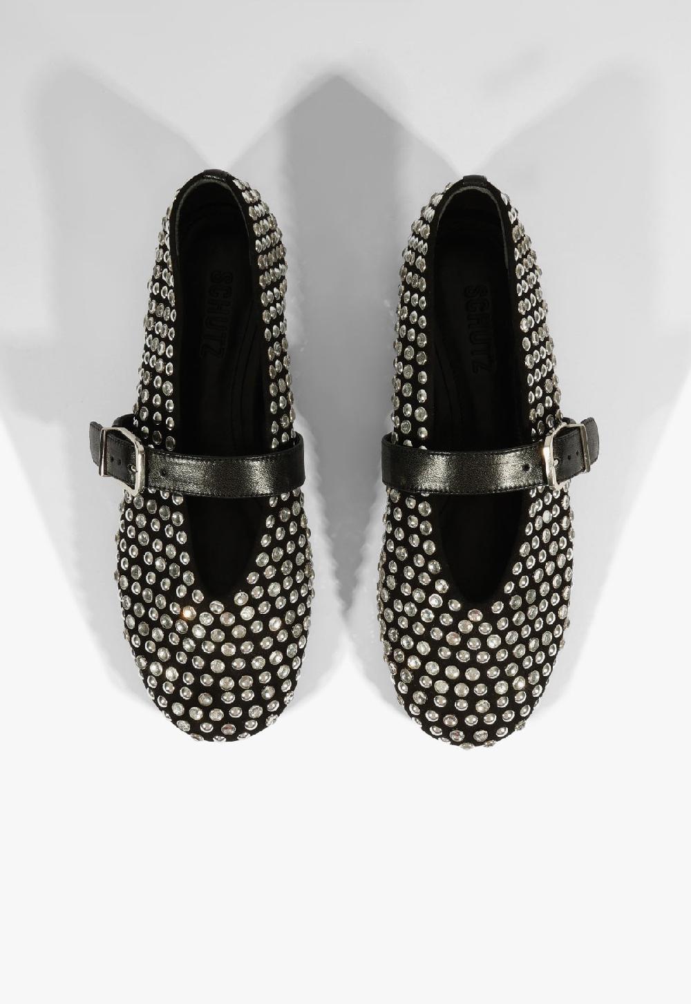 Schutz Eiza Glam Suede Flat