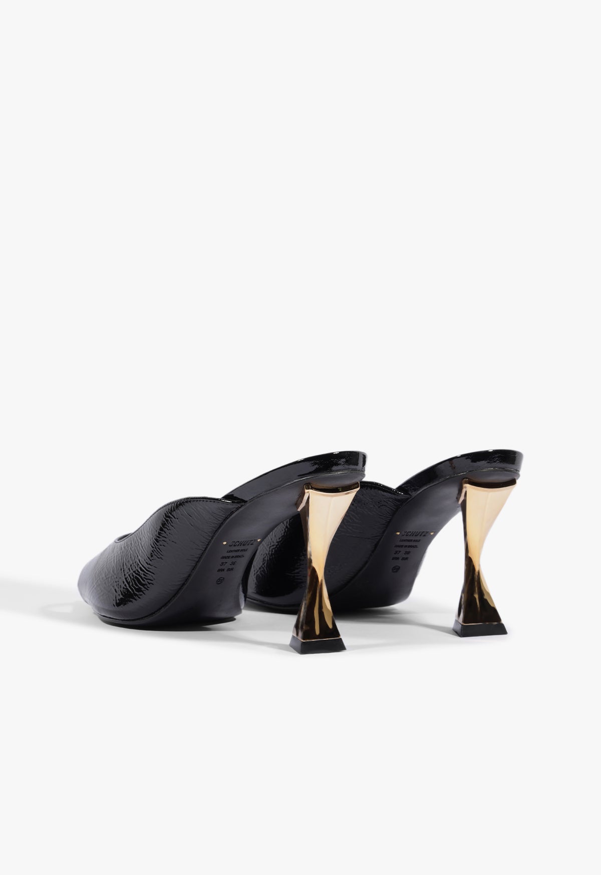 Schutz Elisha Mule Patent Leather Sandal