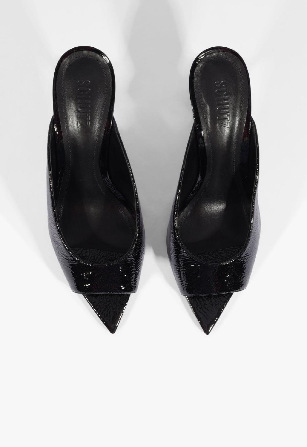 Schutz Elisha Mule Patent Leather Sandal