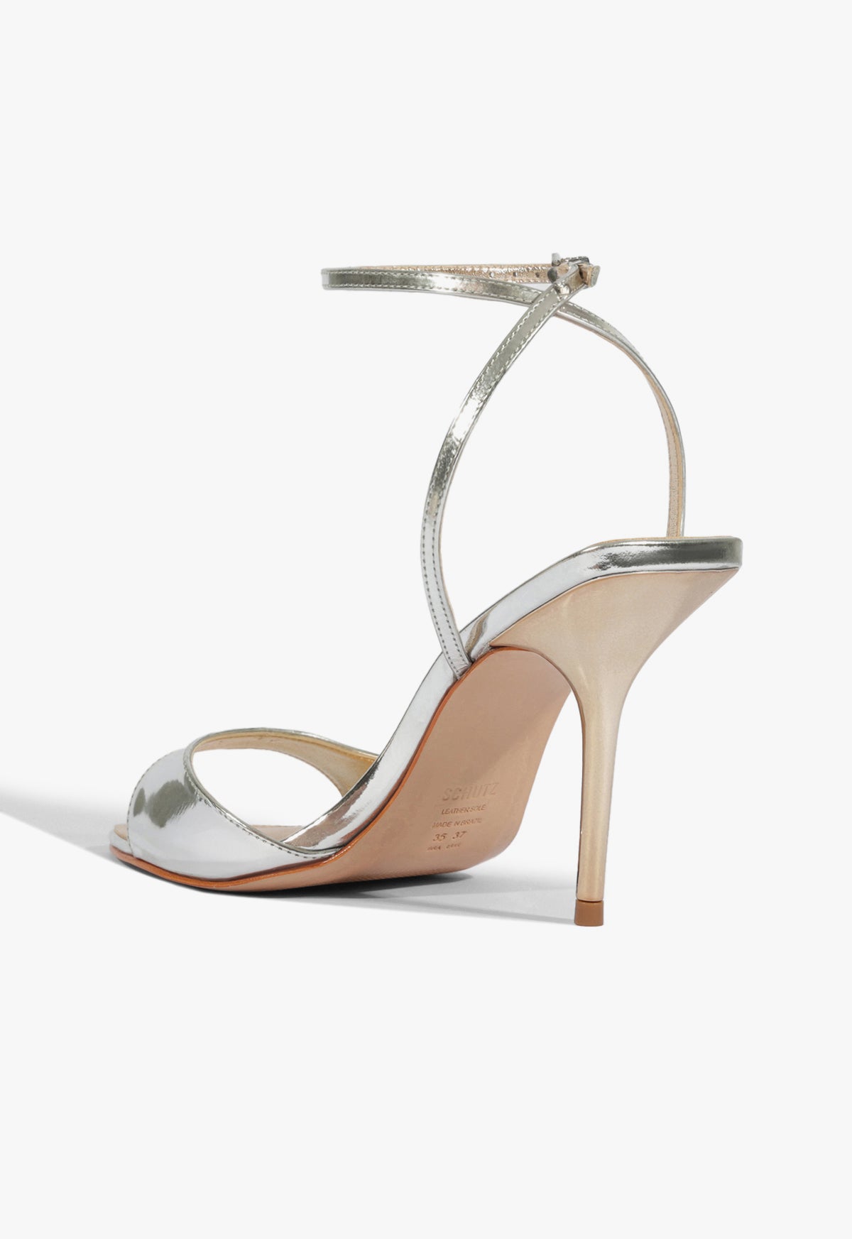 Schutz Elodie Buckle Metallic Sandal