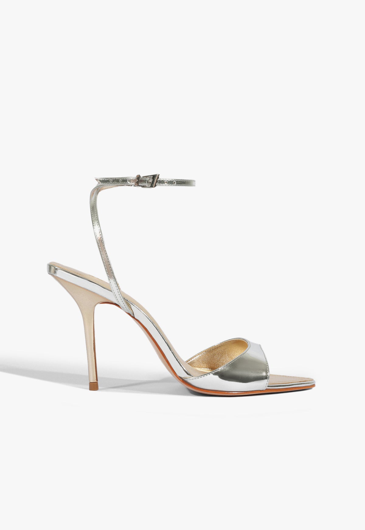 schutz Elodie Buckle Metallic Sandal