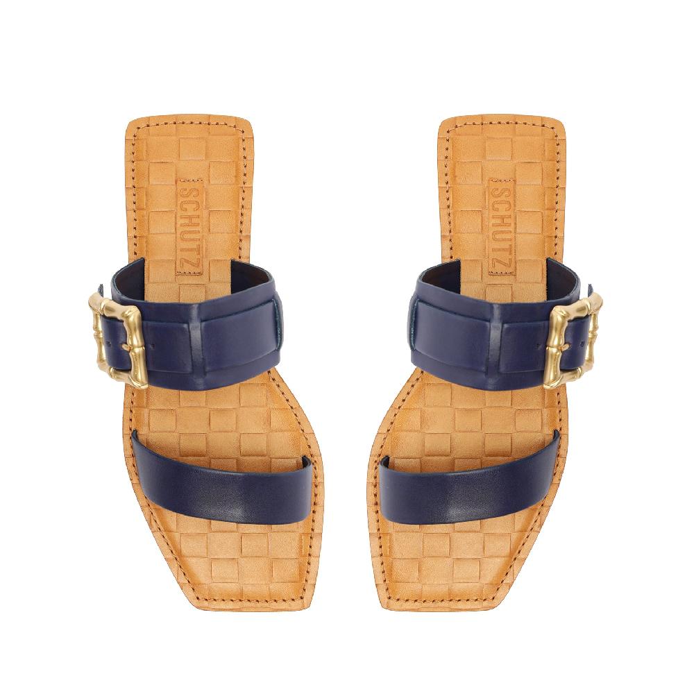 Schutz Enola Double Leather Sandal