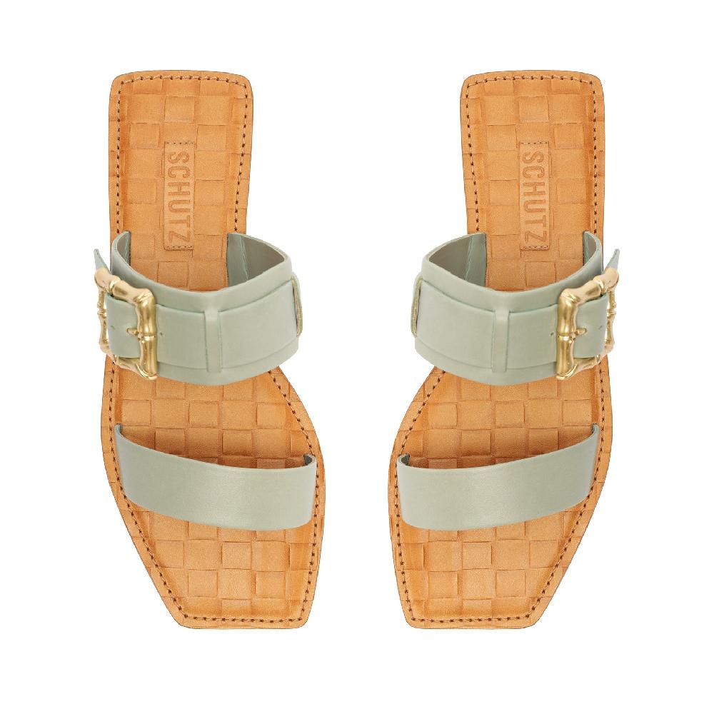 Schutz Enola Double Leather Sandal