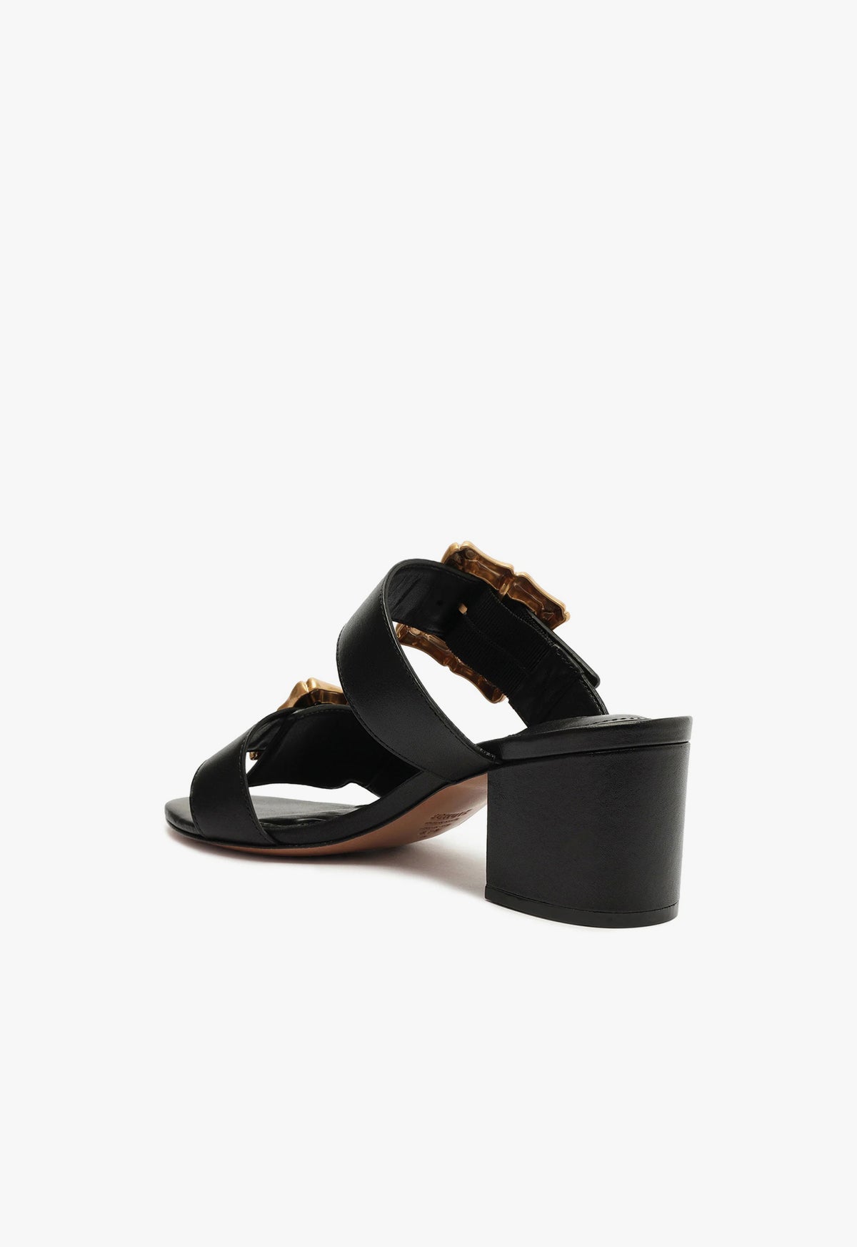 Schutz Enola Mid Block Leather Sandal