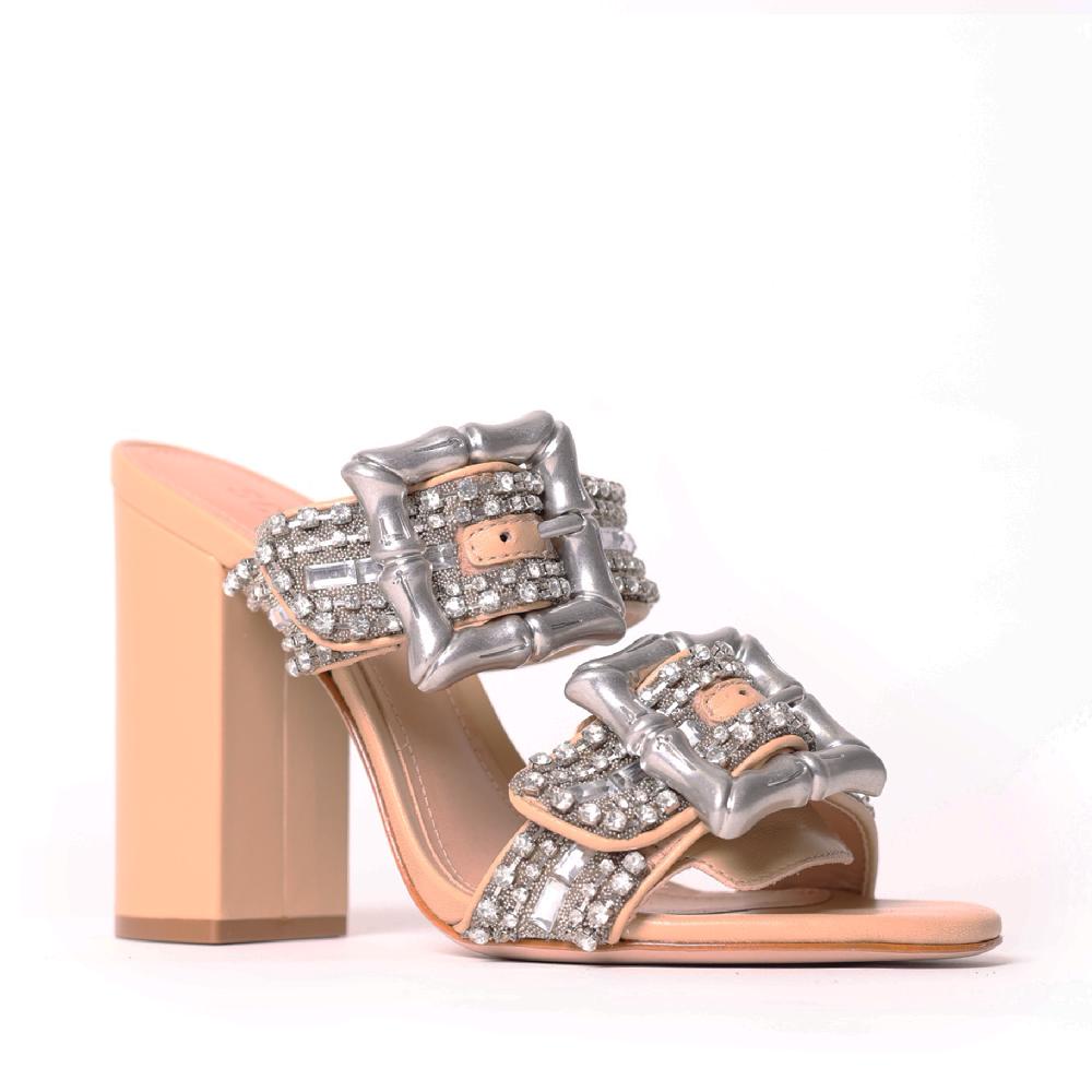 Schutz Enola Shine Leather Sandal