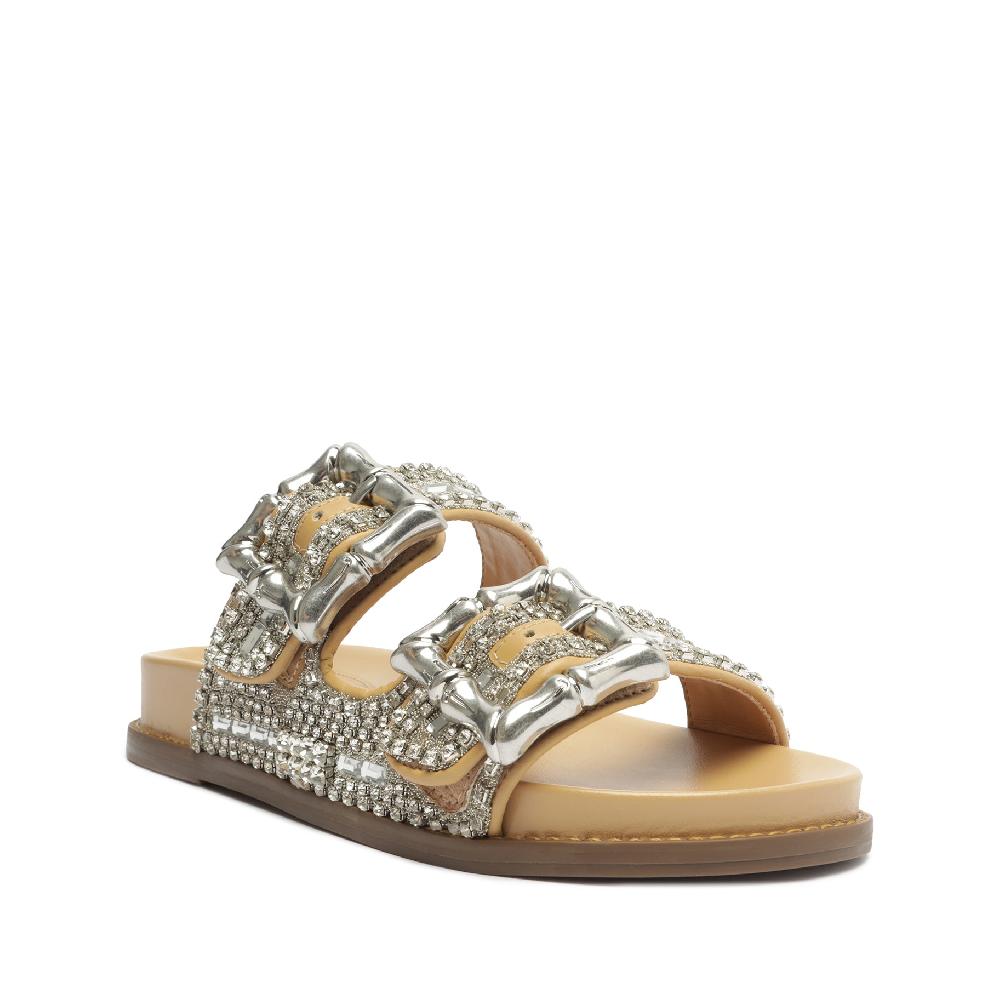 Schutz Enola Shine Sporty Leather Sandal