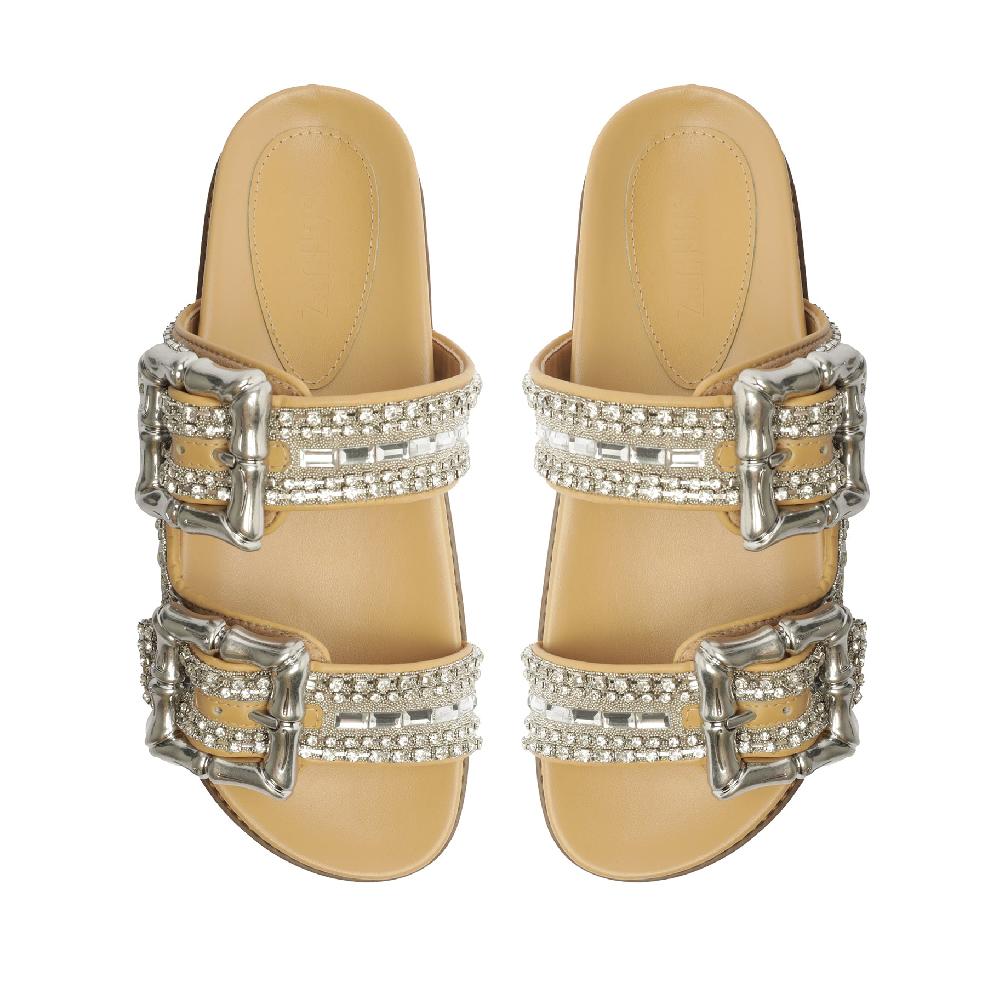 Schutz Enola Shine Sporty Leather Sandal